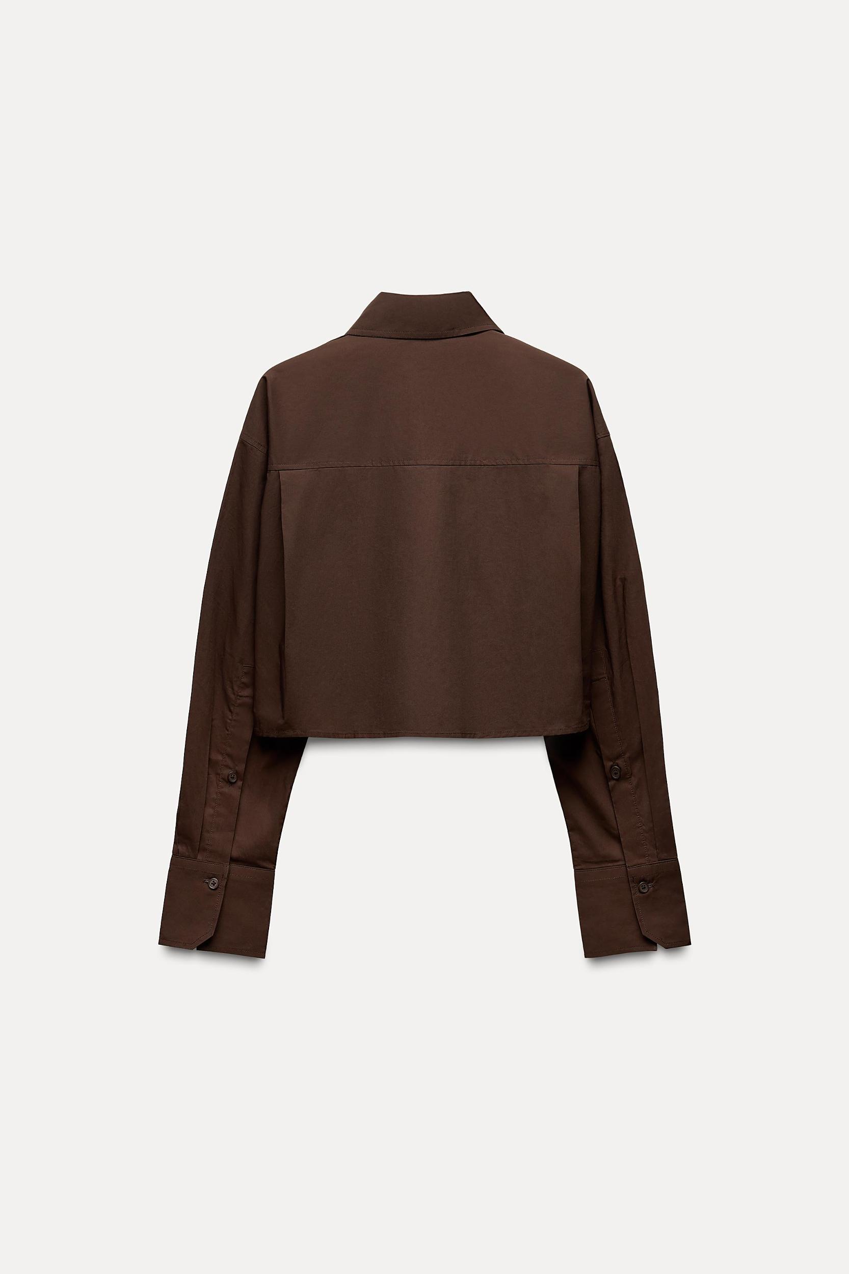 CROP POPLIN SHIRT Product Image