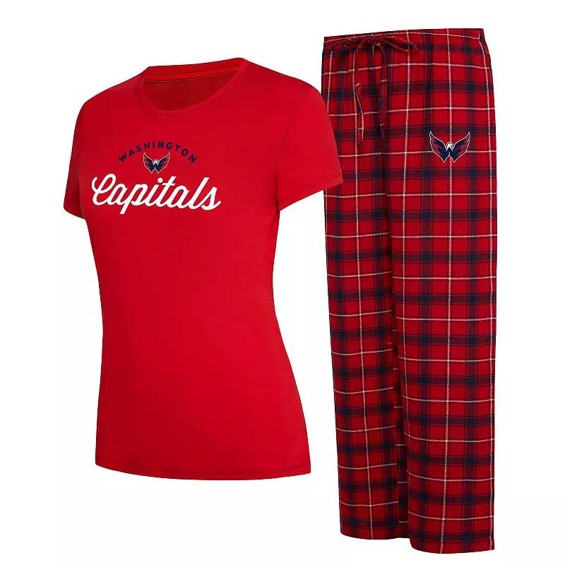 Womens Concepts Sport /Navy Washington Capitals Arctic T-Shirt & Pajama Pants Sleep Set Product Image