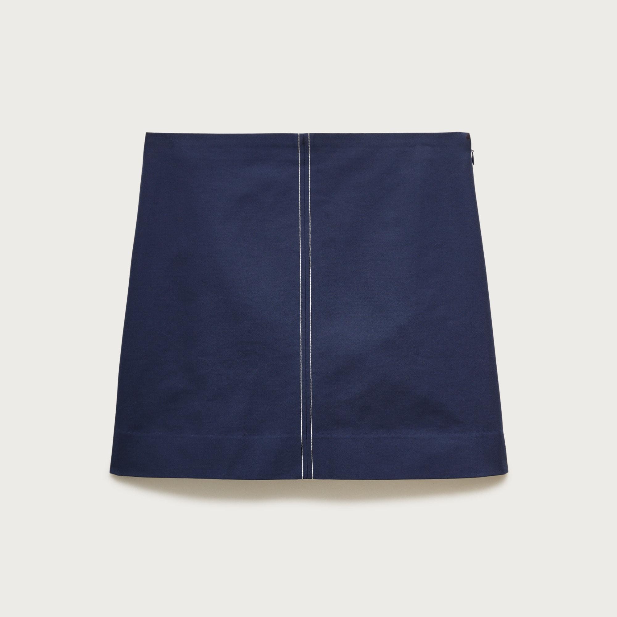Fairfax mini skirt in double cotton poplin Product Image