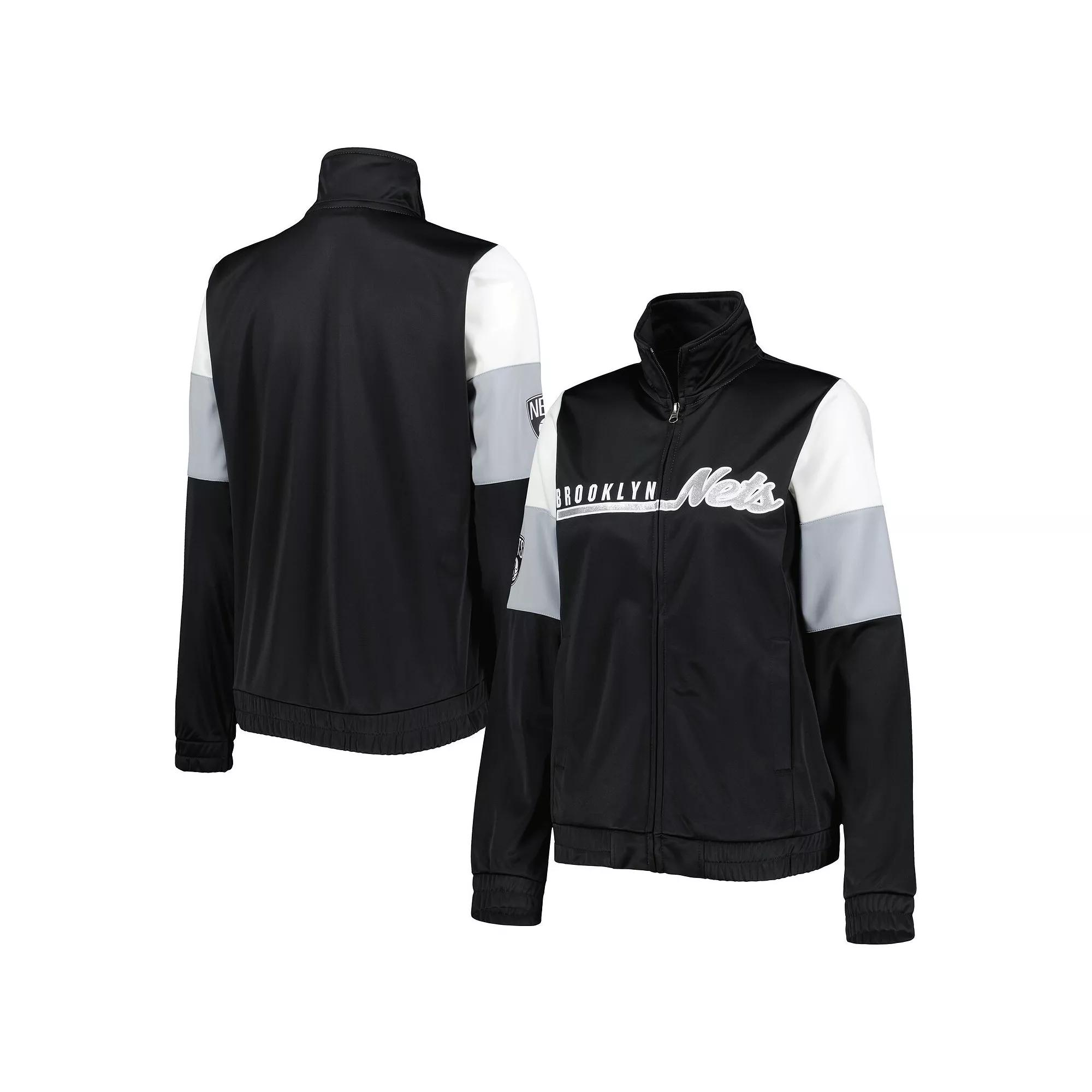 Women's G-III 4Her by Carl Banks Black Brooklyn Nets Change Up Full-Zip Track Jacket,  Product Image