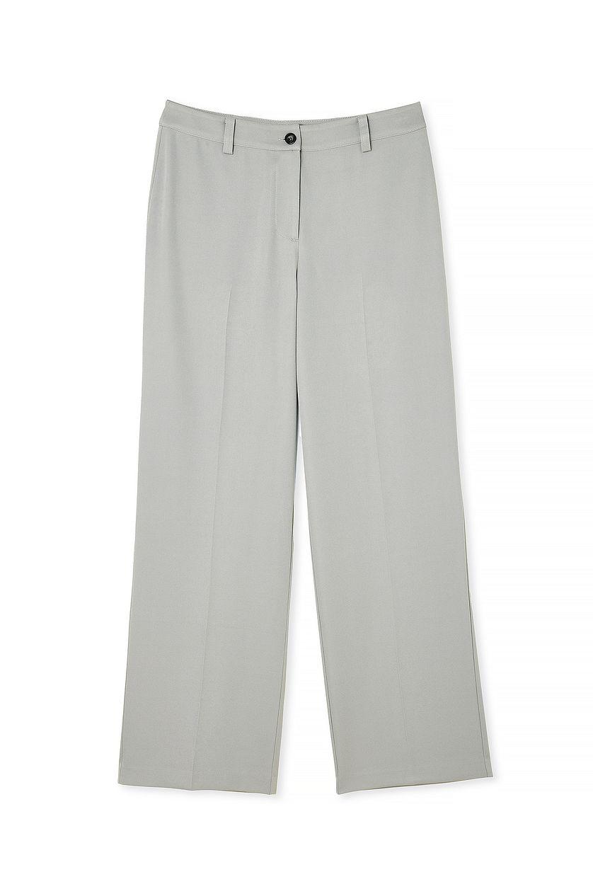 Straight Low Waist Suit Pants Product Image