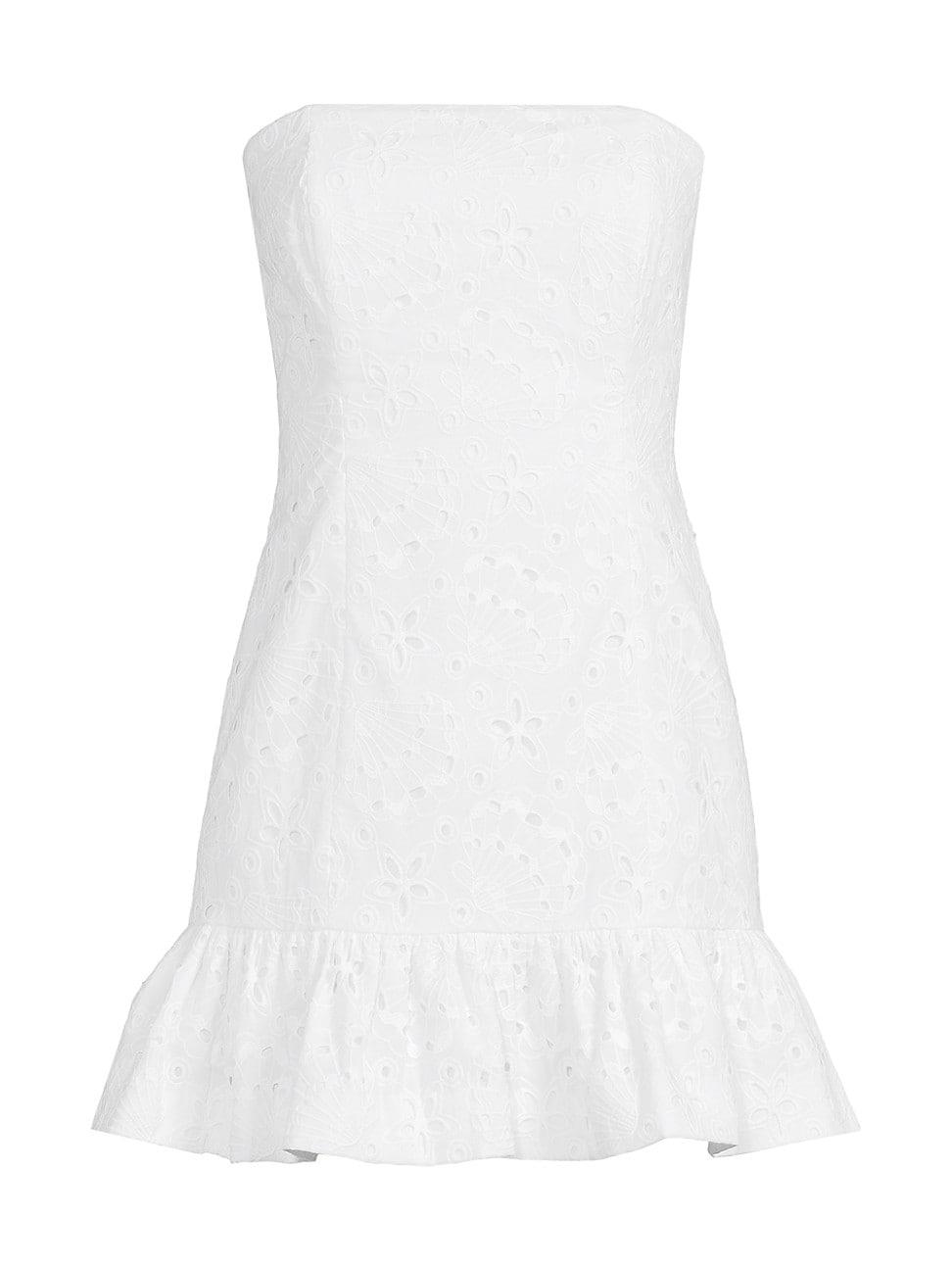 Womens Adorie Eyelet Strapless Minidress Product Image
