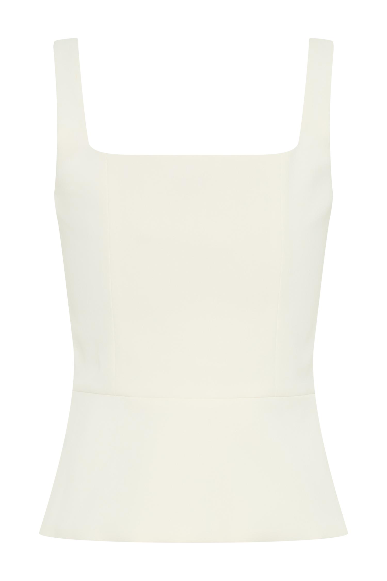 Sunny Suiting Peplum Top - Ivory Product Image