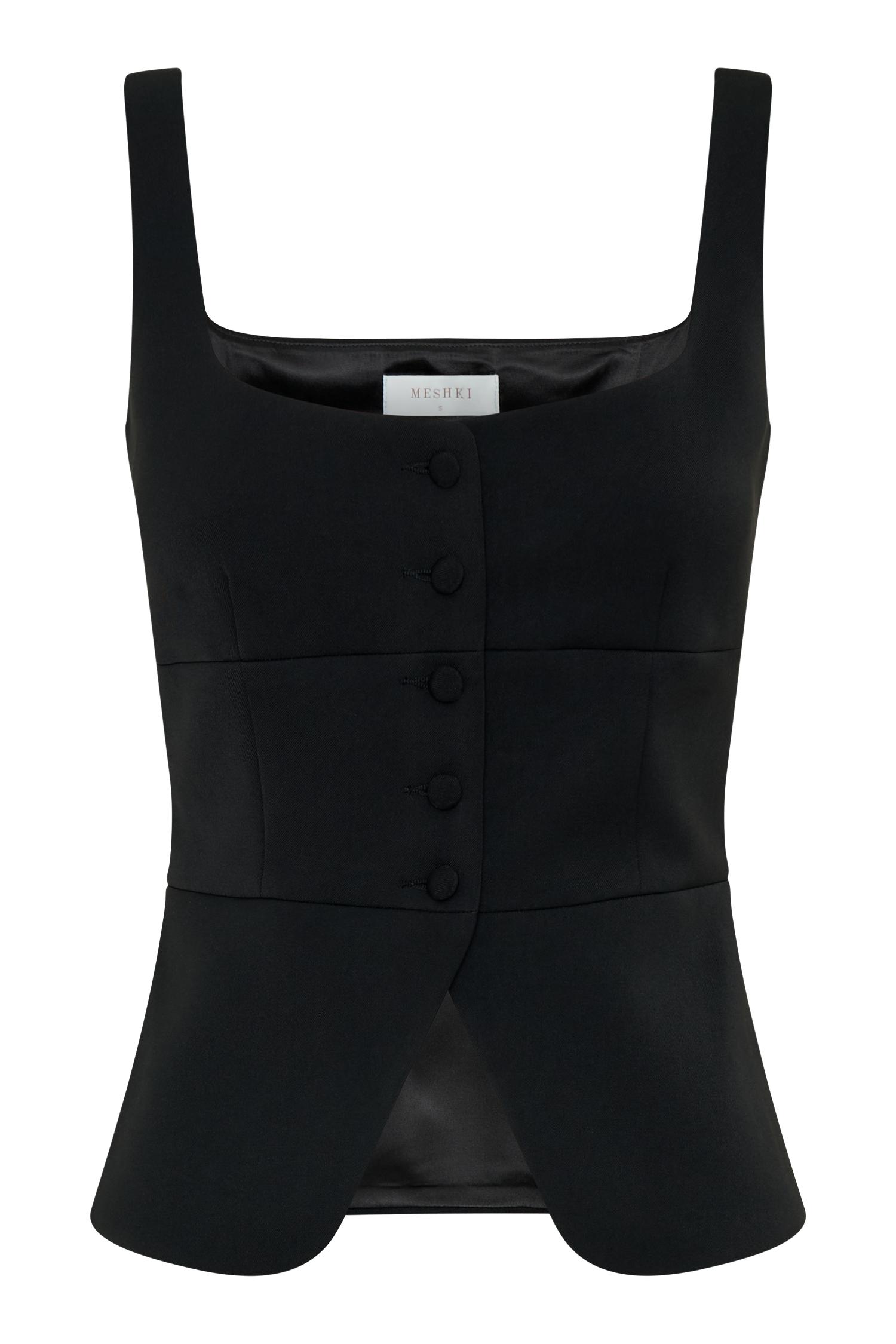 Sunny Suiting Peplum Top - Black Product Image