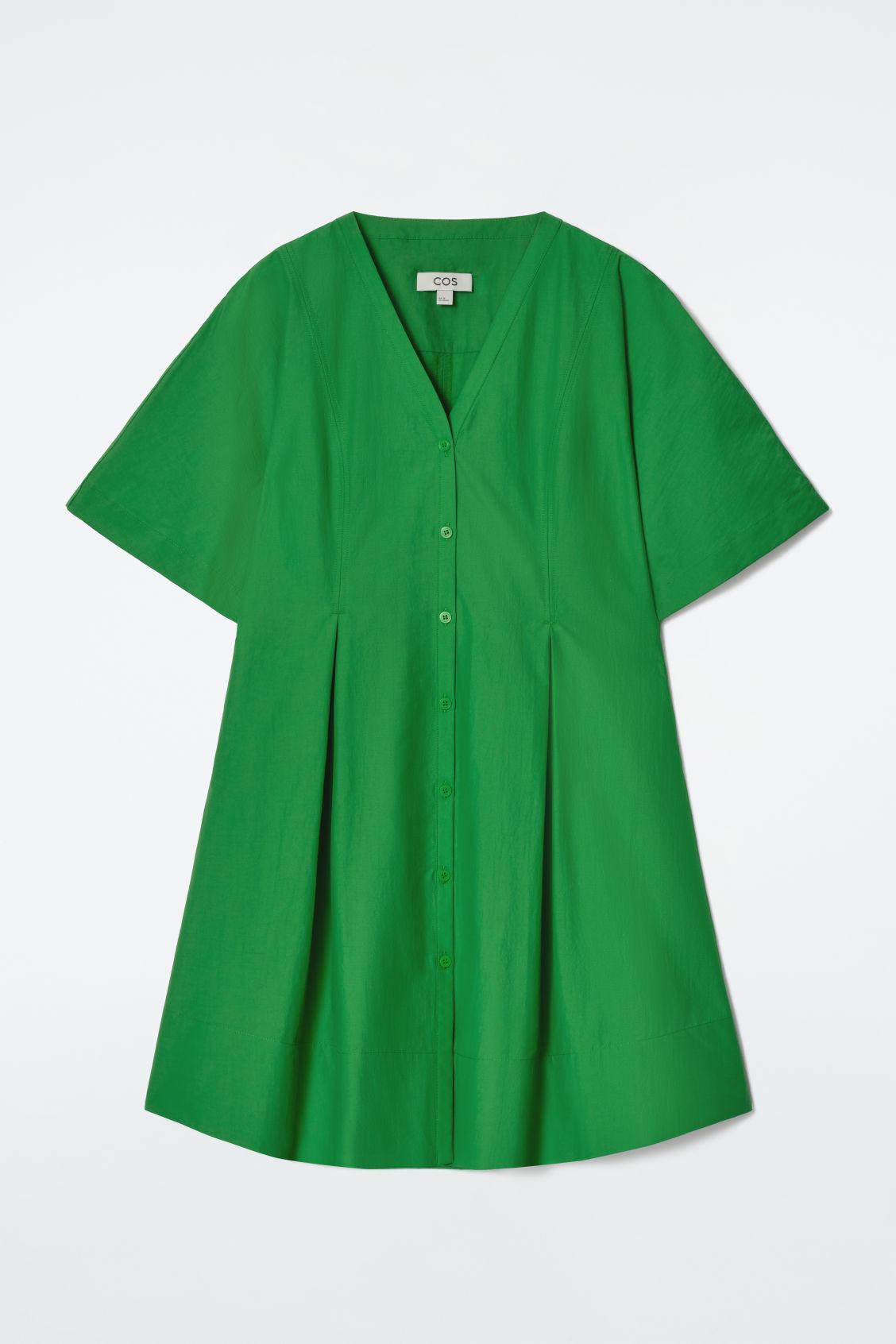 PLEATED A-LINE MINI DRESS Product Image