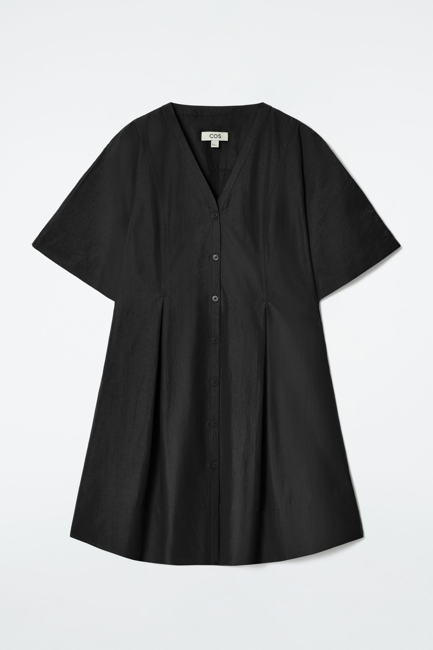 PLEATED A-LINE MINI DRESS Product Image