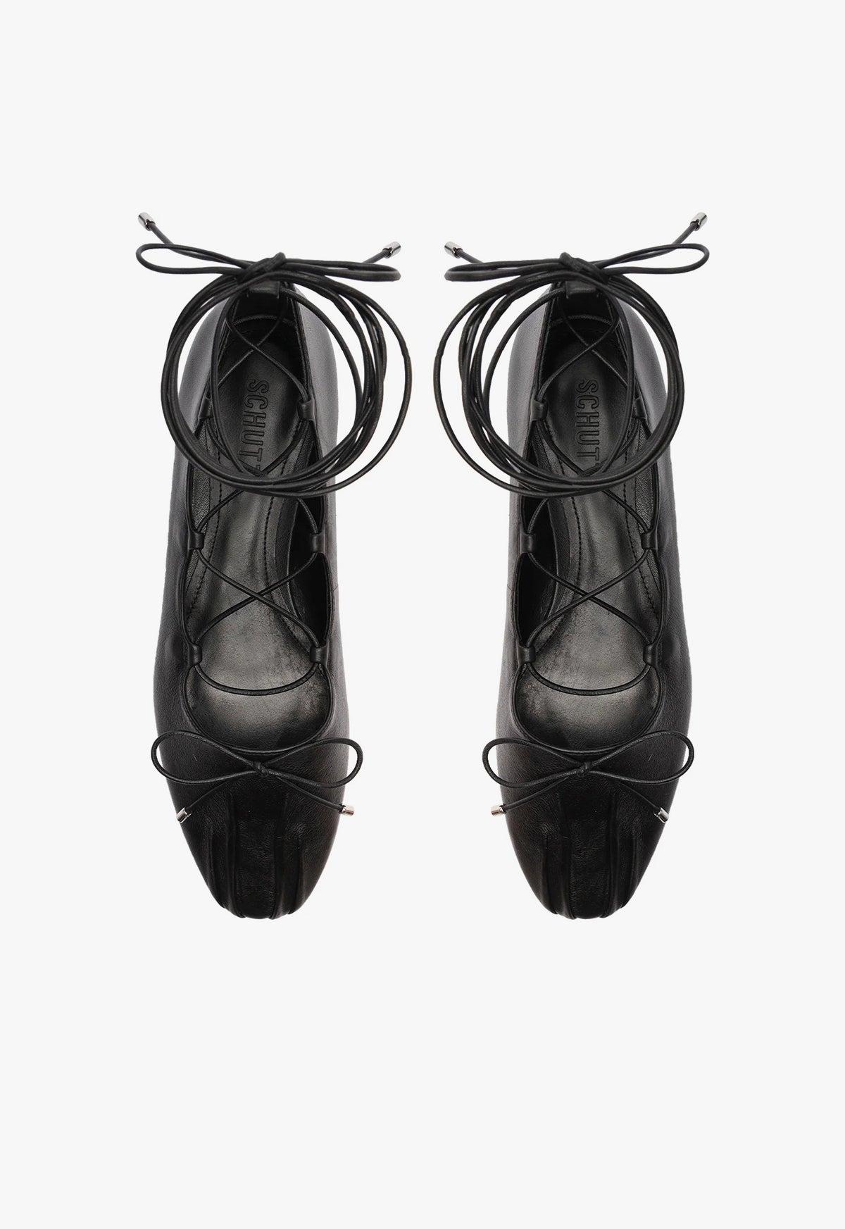 Arissa Lace Up Leather Flat Product Image