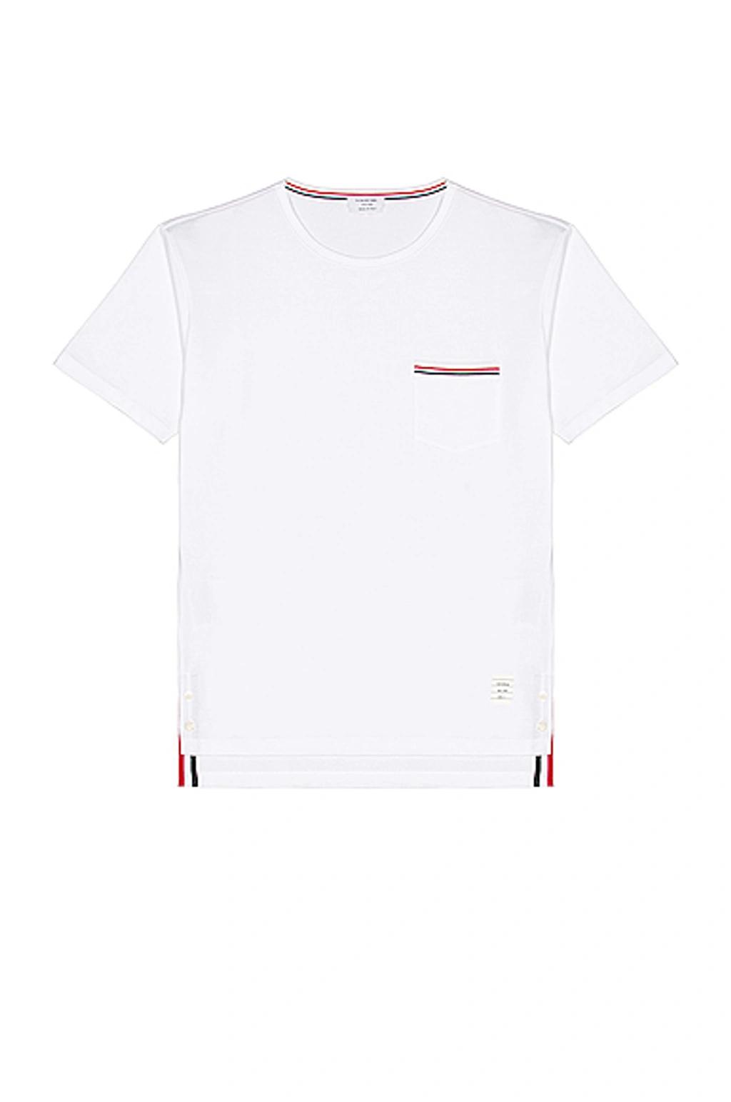 THOM BROWNE Oversized Pocket T-shirt Clothing In White Product Image