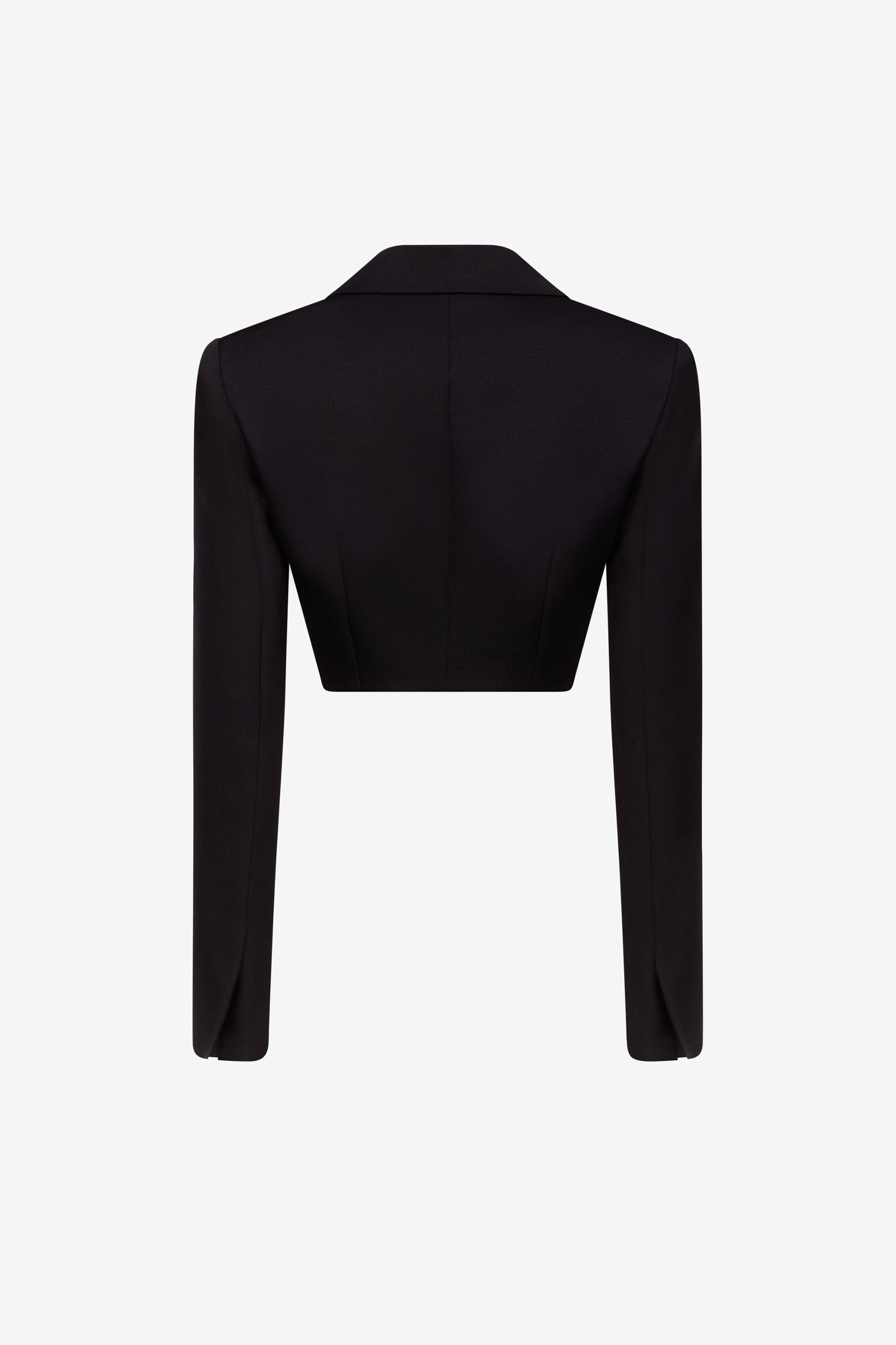 Crystal Brooch Cropped Cardigan Product Image