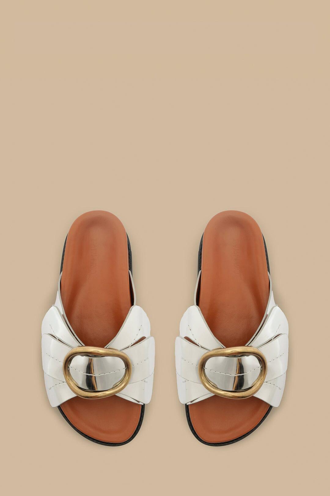 Silver Daisy Slide Sandal Product Image