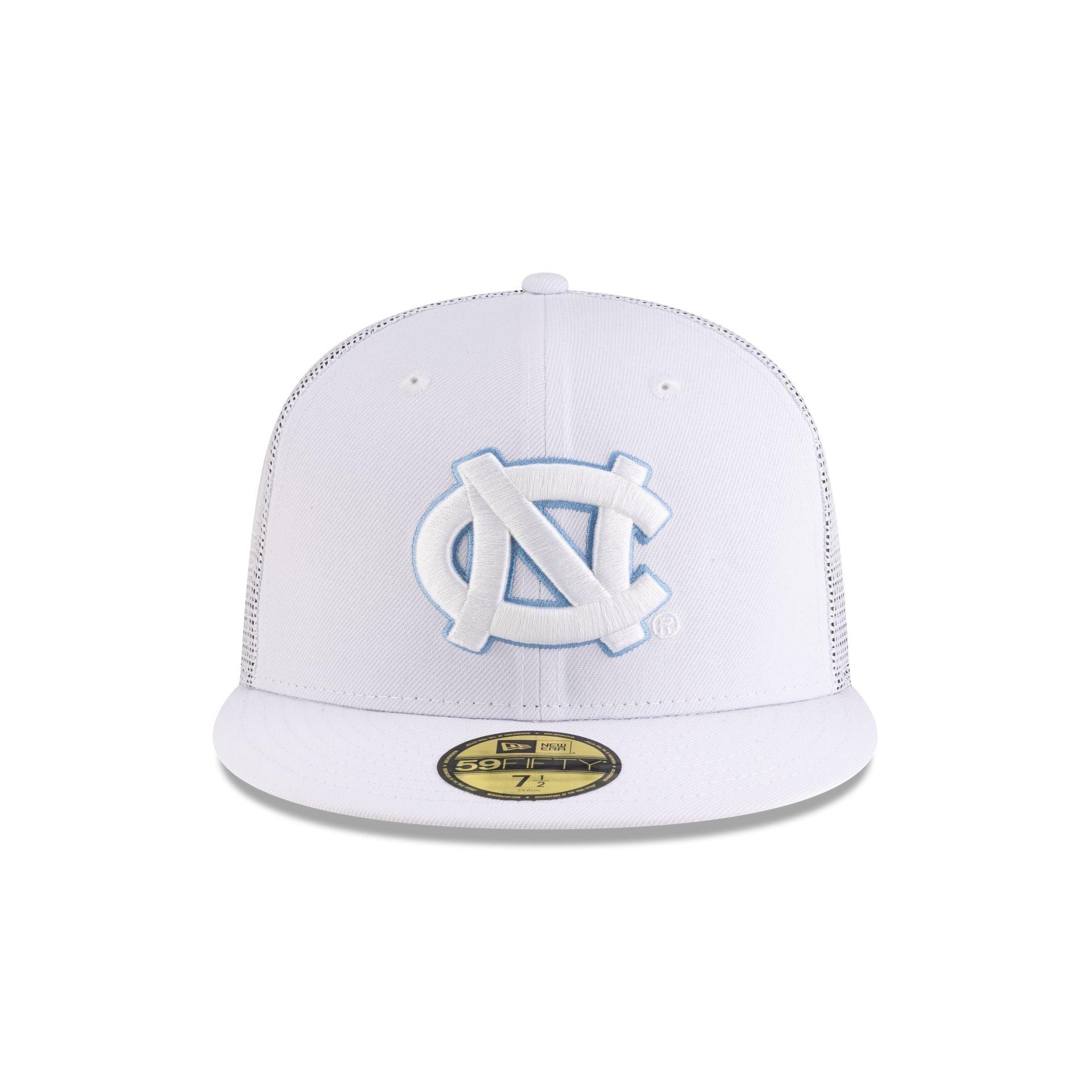 North Carolina Tar Heels White 59FIFTY Fitted Trucker Hat Male Product Image