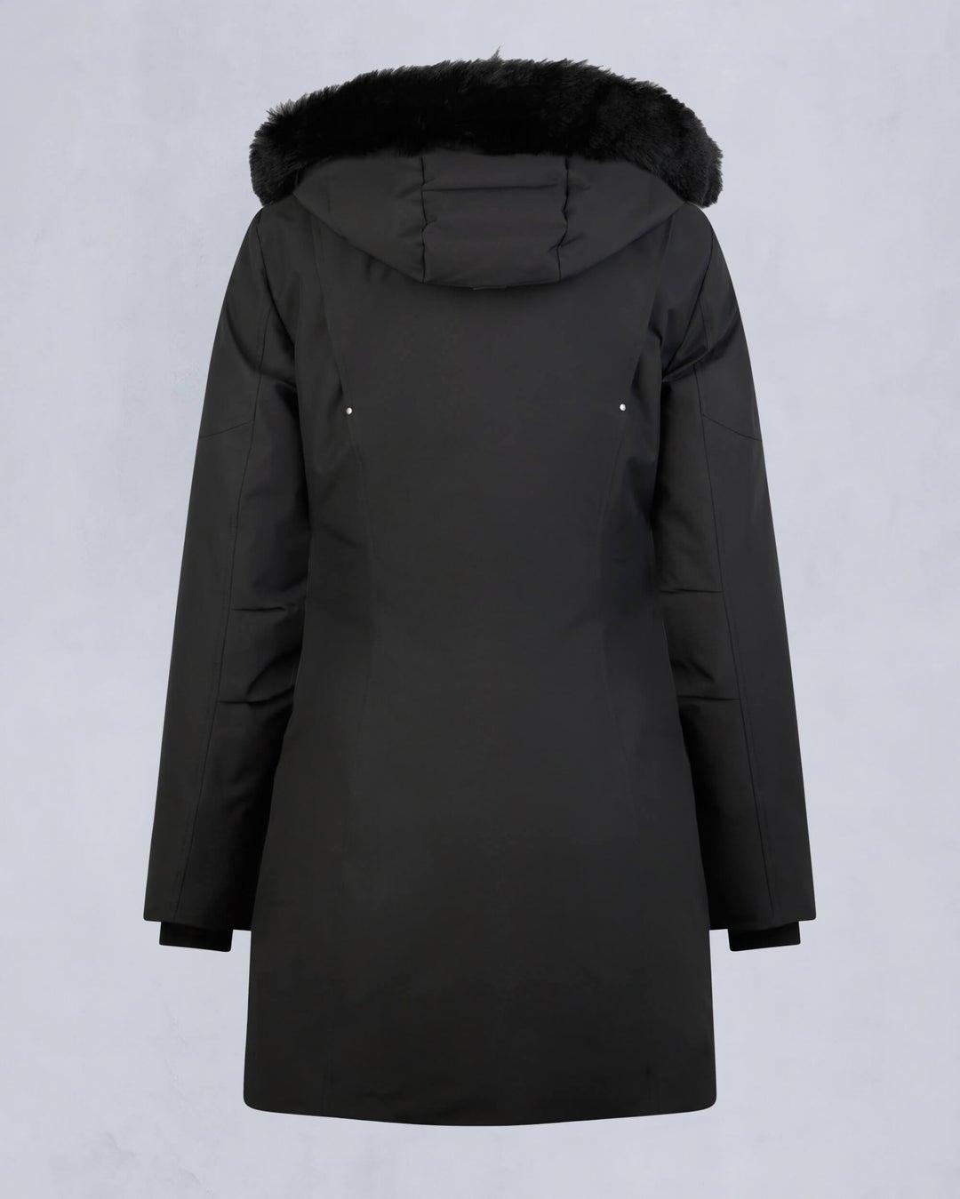 Moose Knuckles Womens Cloud Parka in Black with Black Shearling Product Image