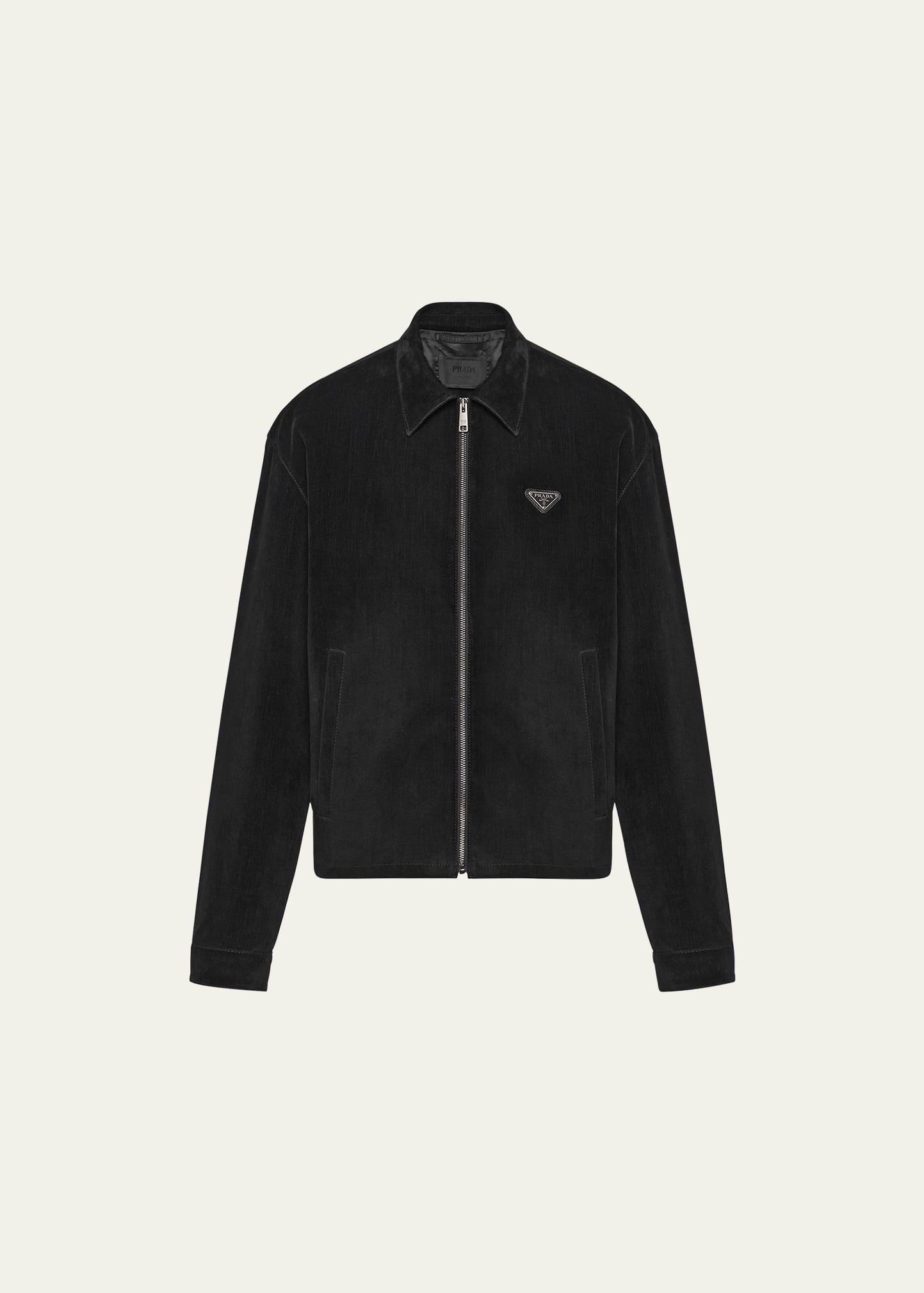 Mens Velvet Denim Blouson Jacket Product Image