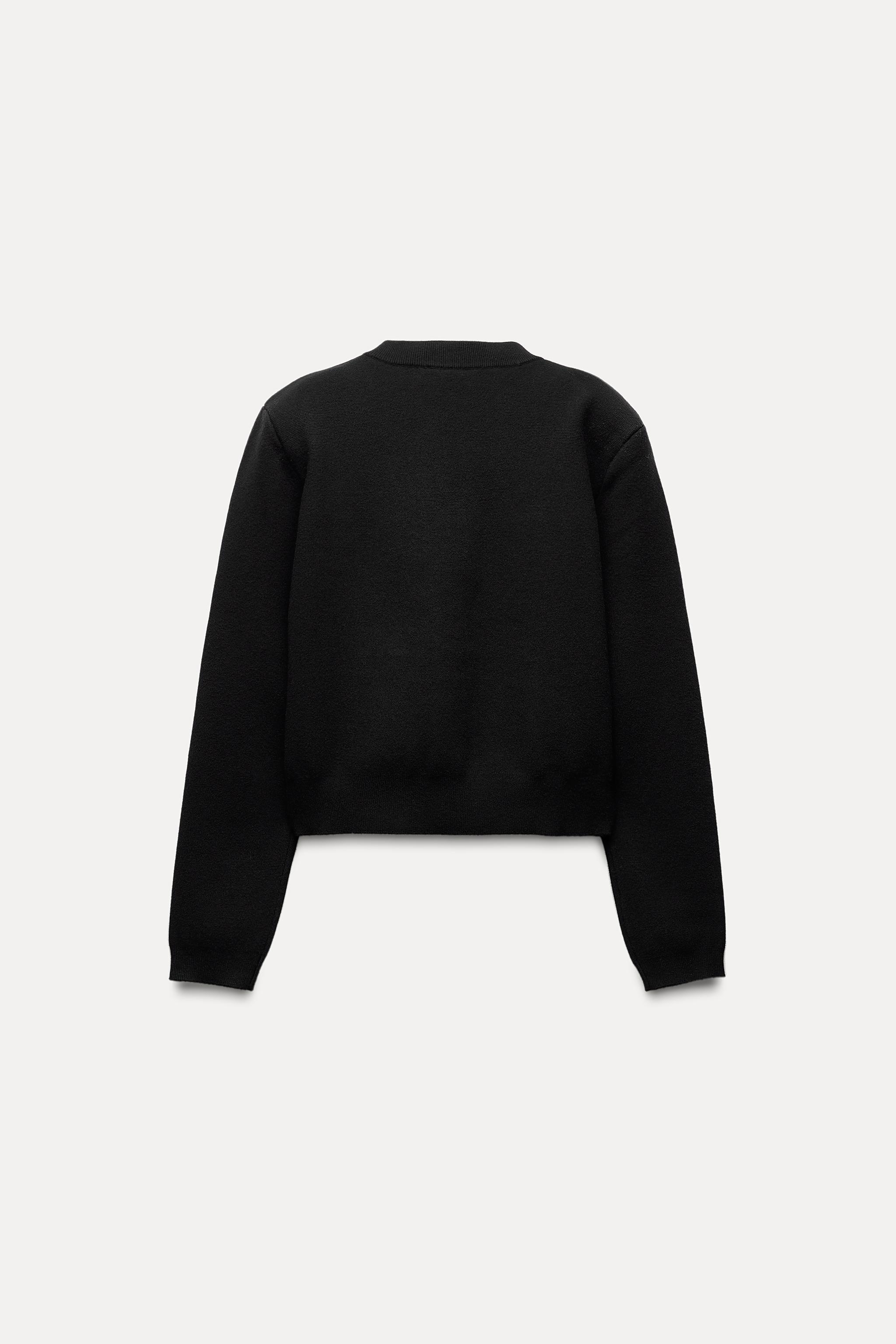 PLAIN KNIT SHOULDER PAD JACKET Product Image