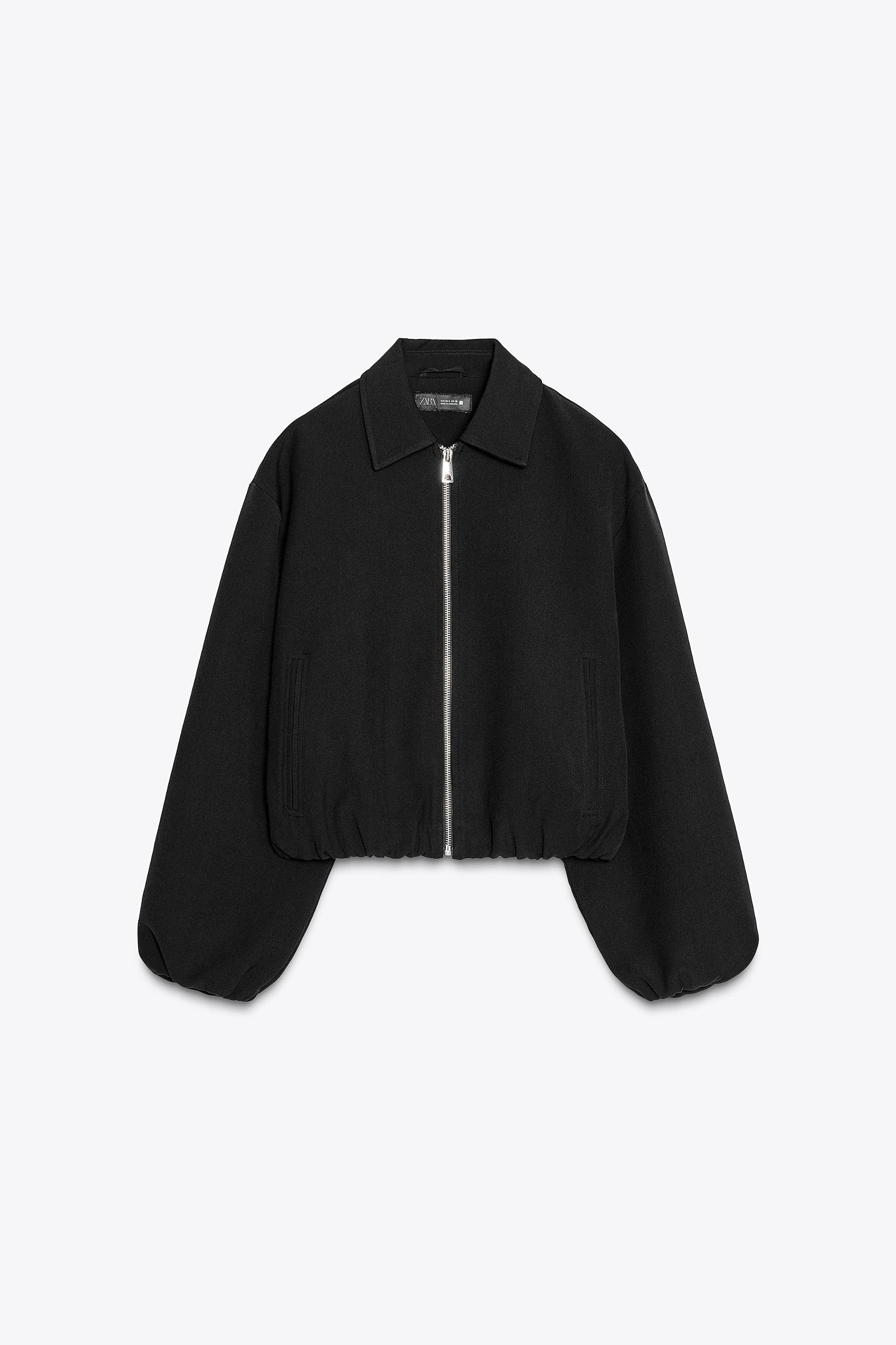 ZIP-UP GATHERED JACKET Product Image