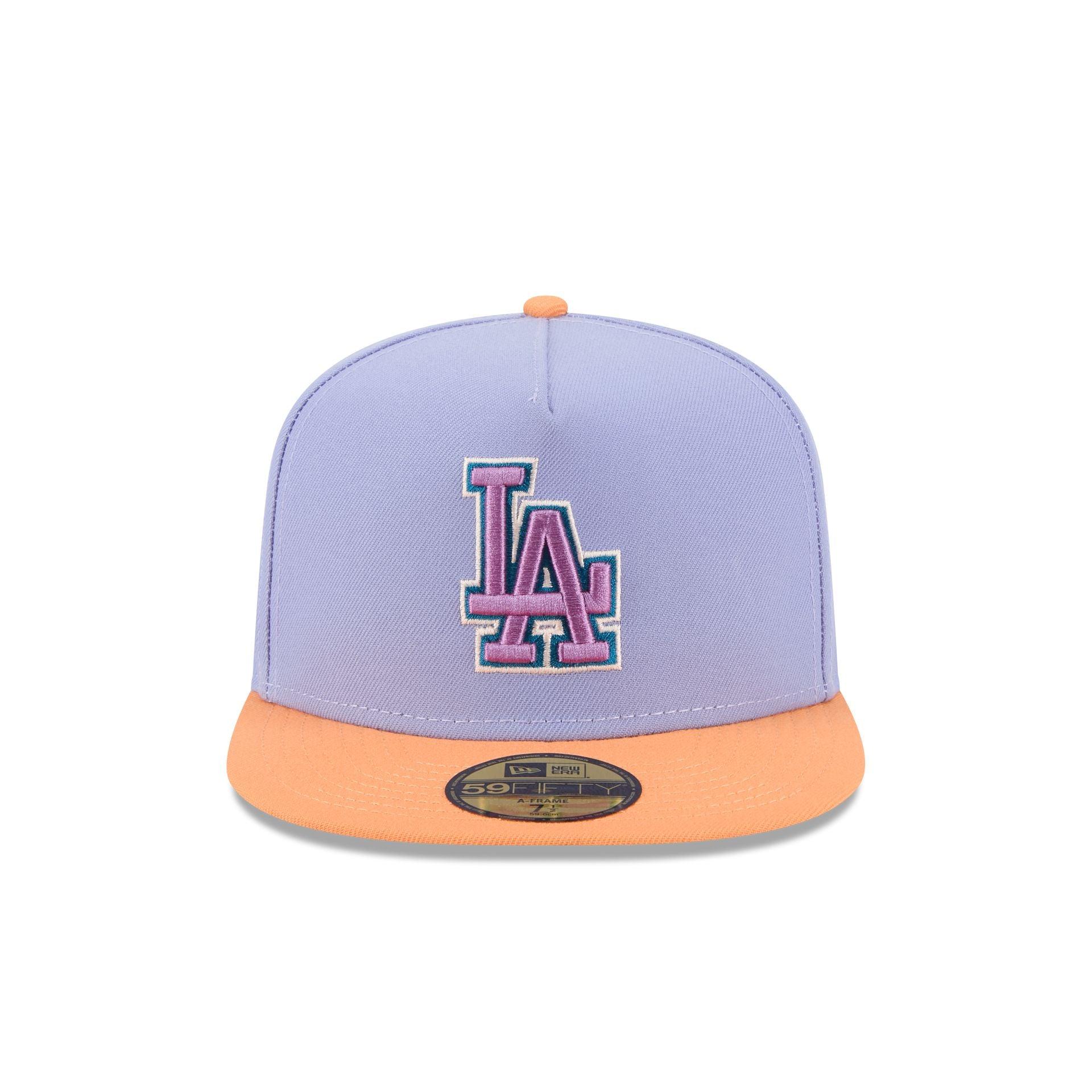 Los Angeles Dodgers Lavender 59FIFTY A-Frame Fitted Hat Male Product Image