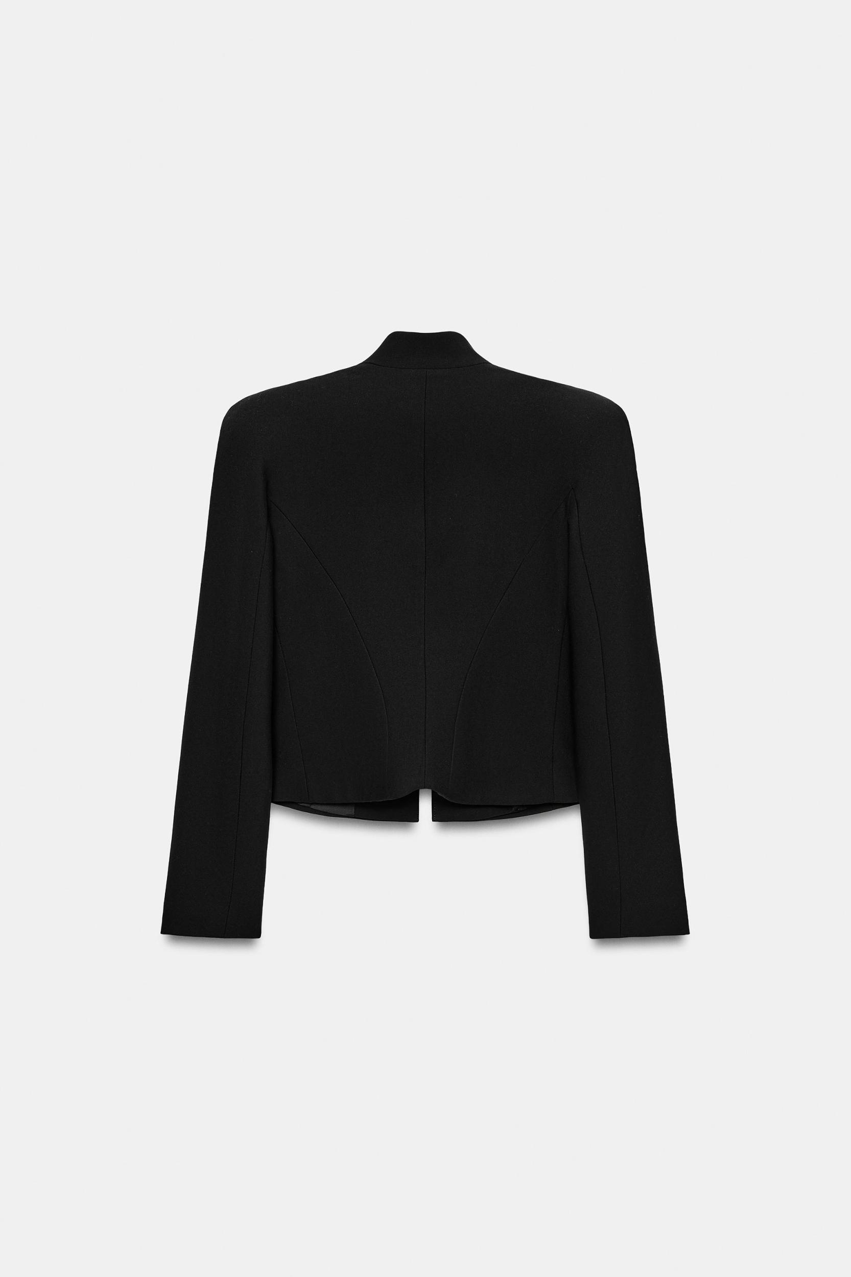 FITTED BLAZER WITH SHOULDER PADS Product Image