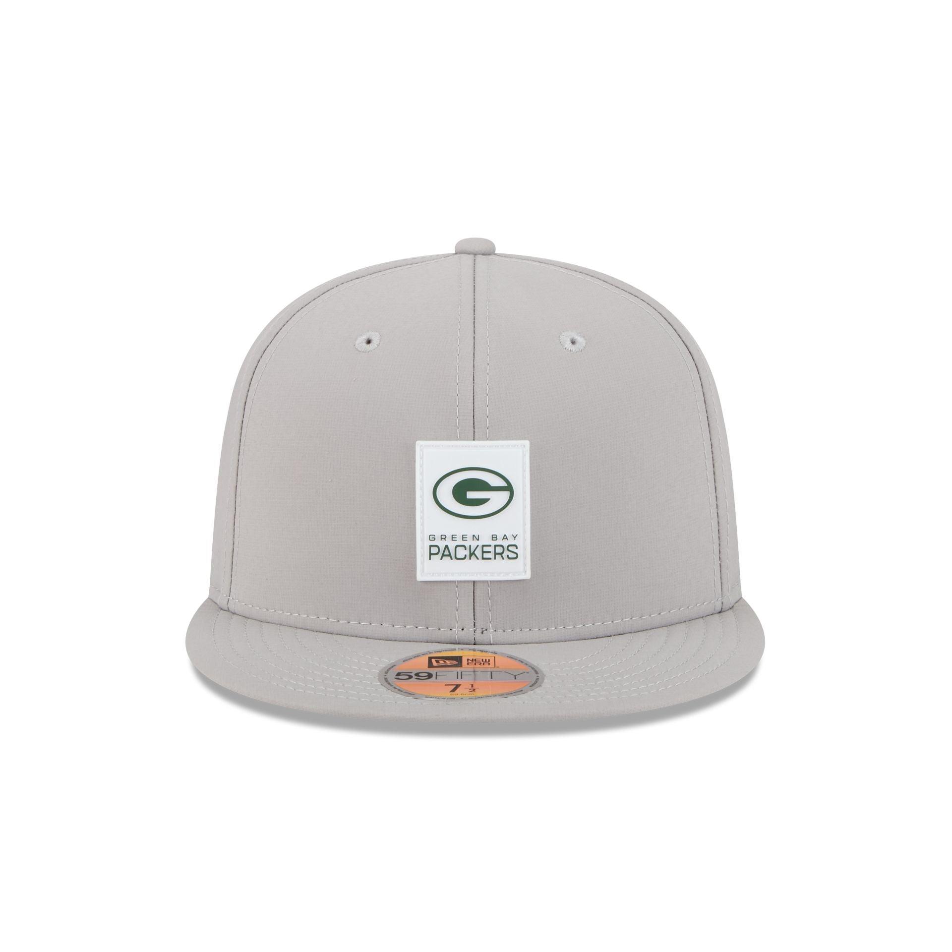 Green Bay Packers 2025 Sideline Hot Weather Gray 59FIFTY Fitted Hat Male Product Image