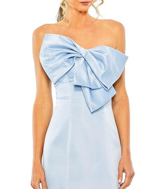 Mac Duggal Strapless Sleeveless Bow Bodice Mermaid Gown Product Image