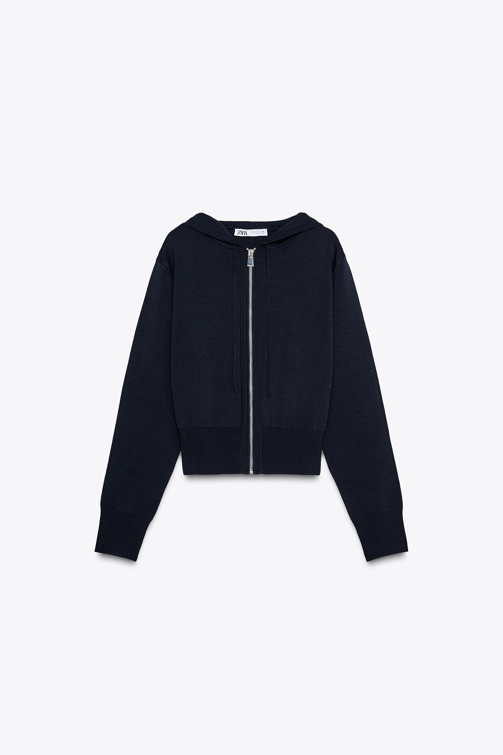 PLAIN HOODED CARDIGAN Product Image