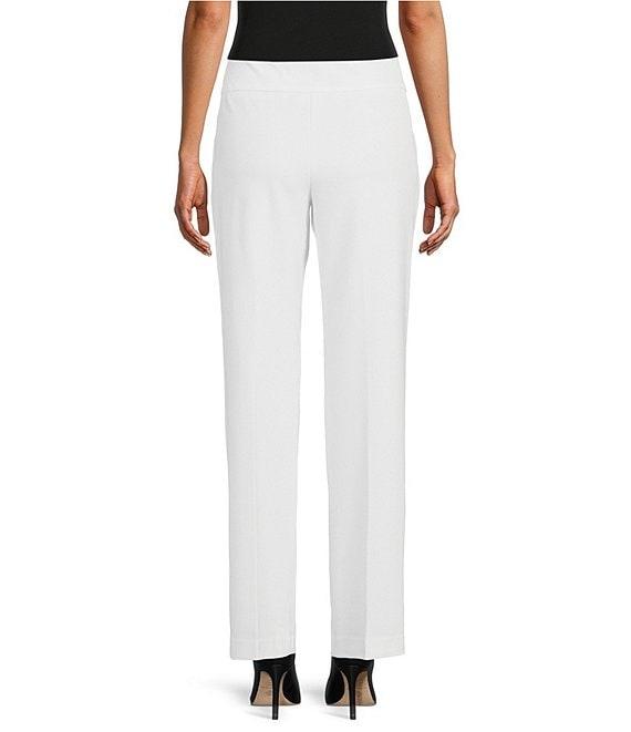 Investments Petite Size the PARK AVE fit Stretch Front Pocketed Tummy Control Straight Leg Pants Product Image