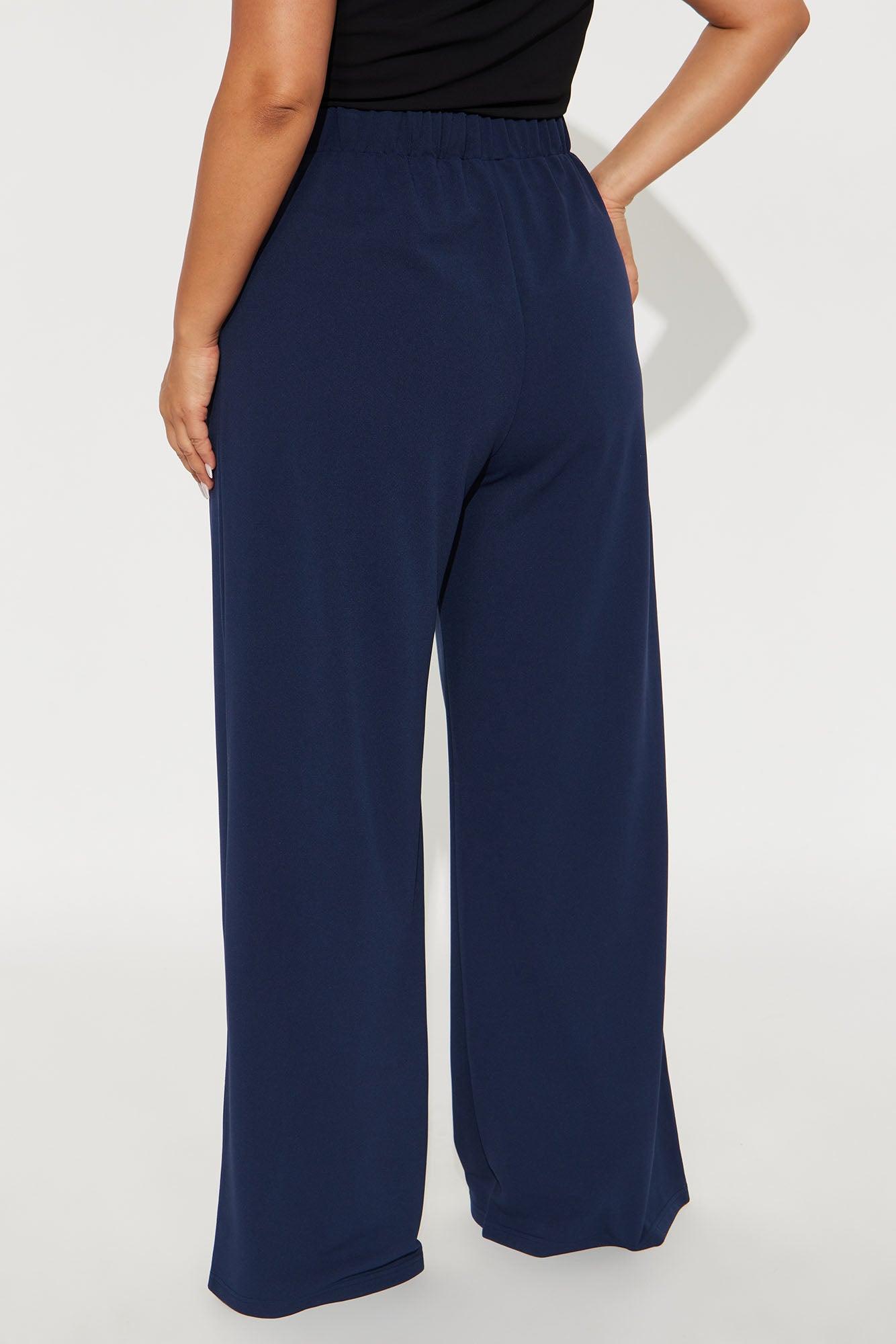 What Matters Most Wide Leg Trouser - Navy Female Product Image