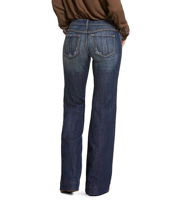 Ariat Lucy Mid Rise Wide Leg Stretch Denim Jeans Product Image