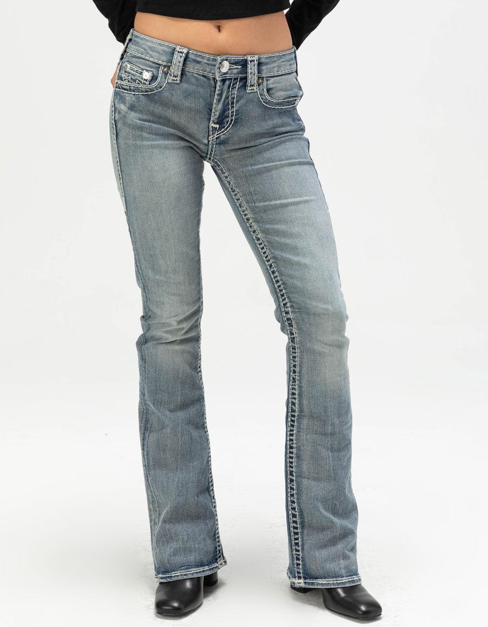 TRUE RELIGION Becca Mid Rise Super T Womens Bootcut Jeans - MEDIUM WASH Product Image