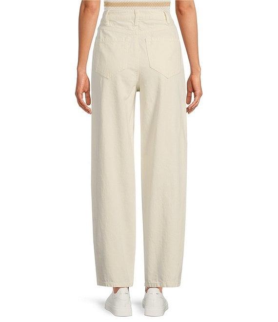 Le' AL.X Denim High Rise Twist Seam Barrel Leg Jeans Product Image