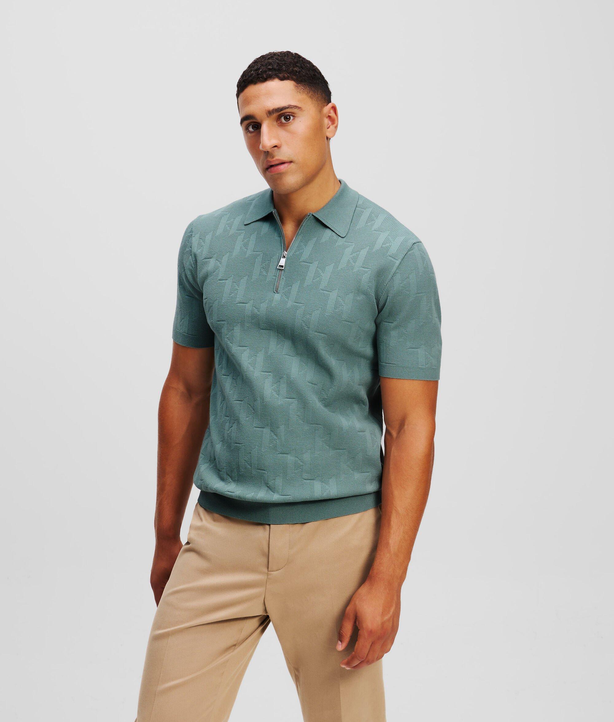 MONOGRAM ZIP-UP POLO SHIRT Product Image