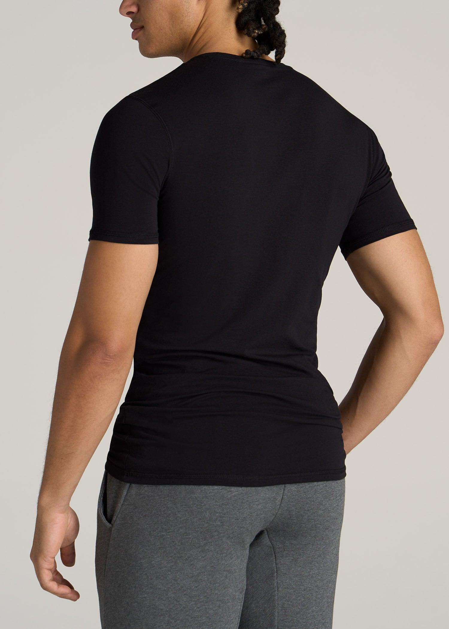 The Essential SLIM-FIT Crewneck Tee for Tall Men in Black Male Product Image