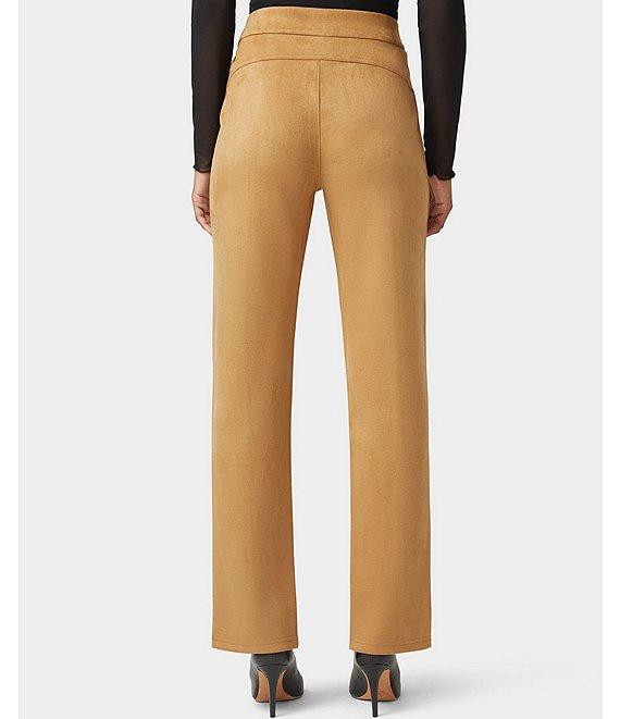 HUE High-Rise Suede Straight Split Front Leggings Product Image