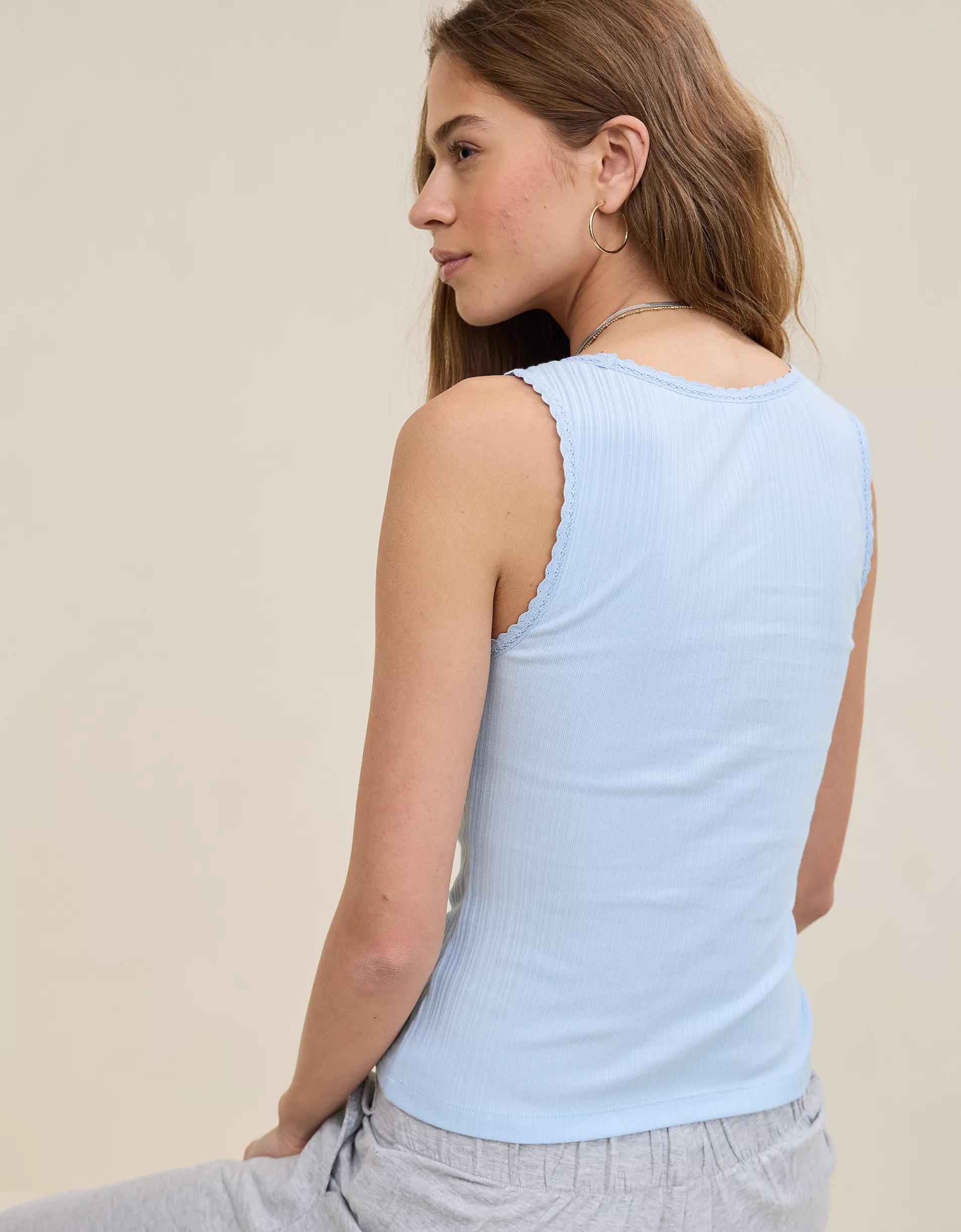 Aerie Ribbed Scoop Neck Tank Top Product Image