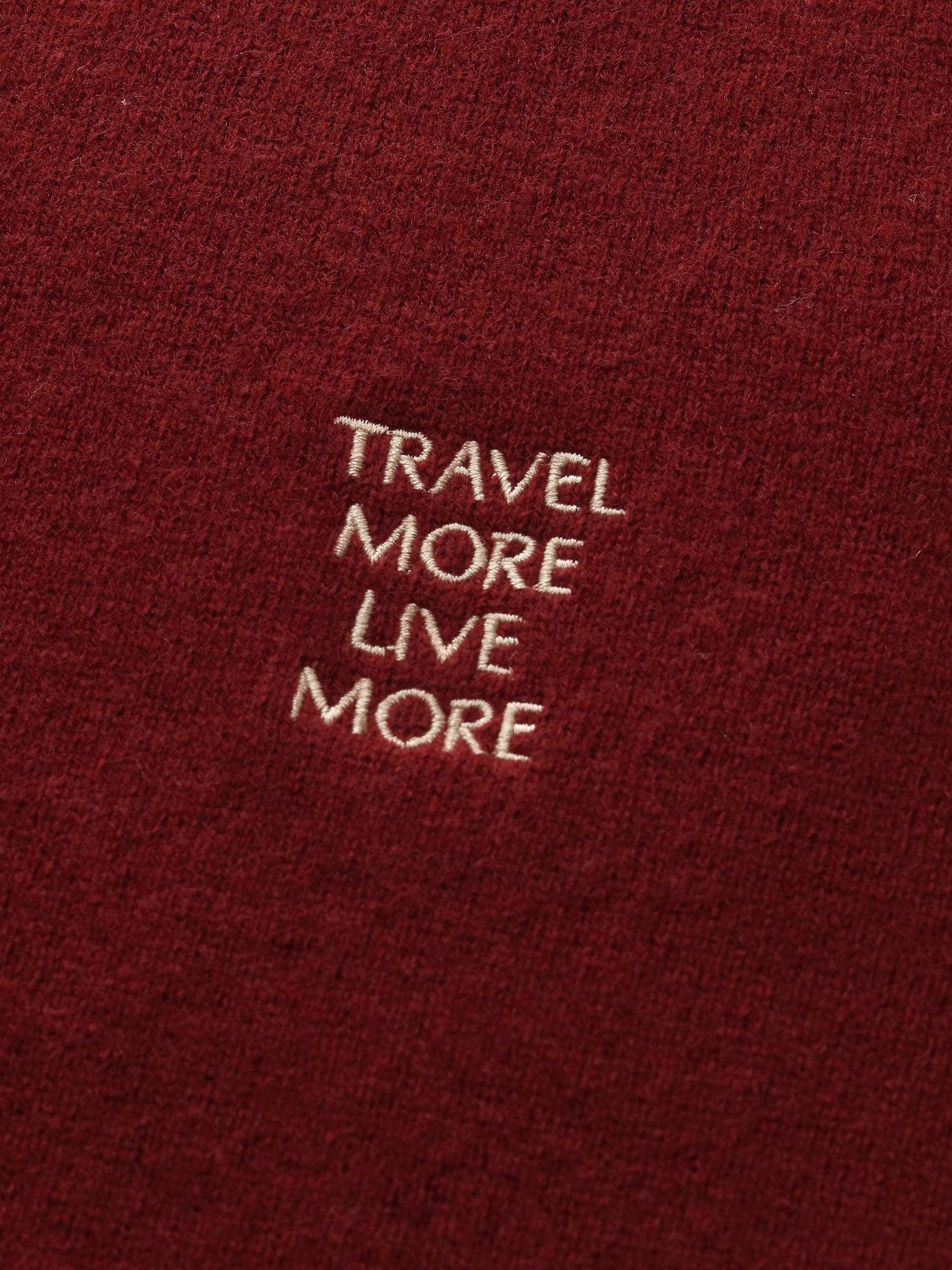 100% Wool Letter Embroidered Women Cardigan Product Image