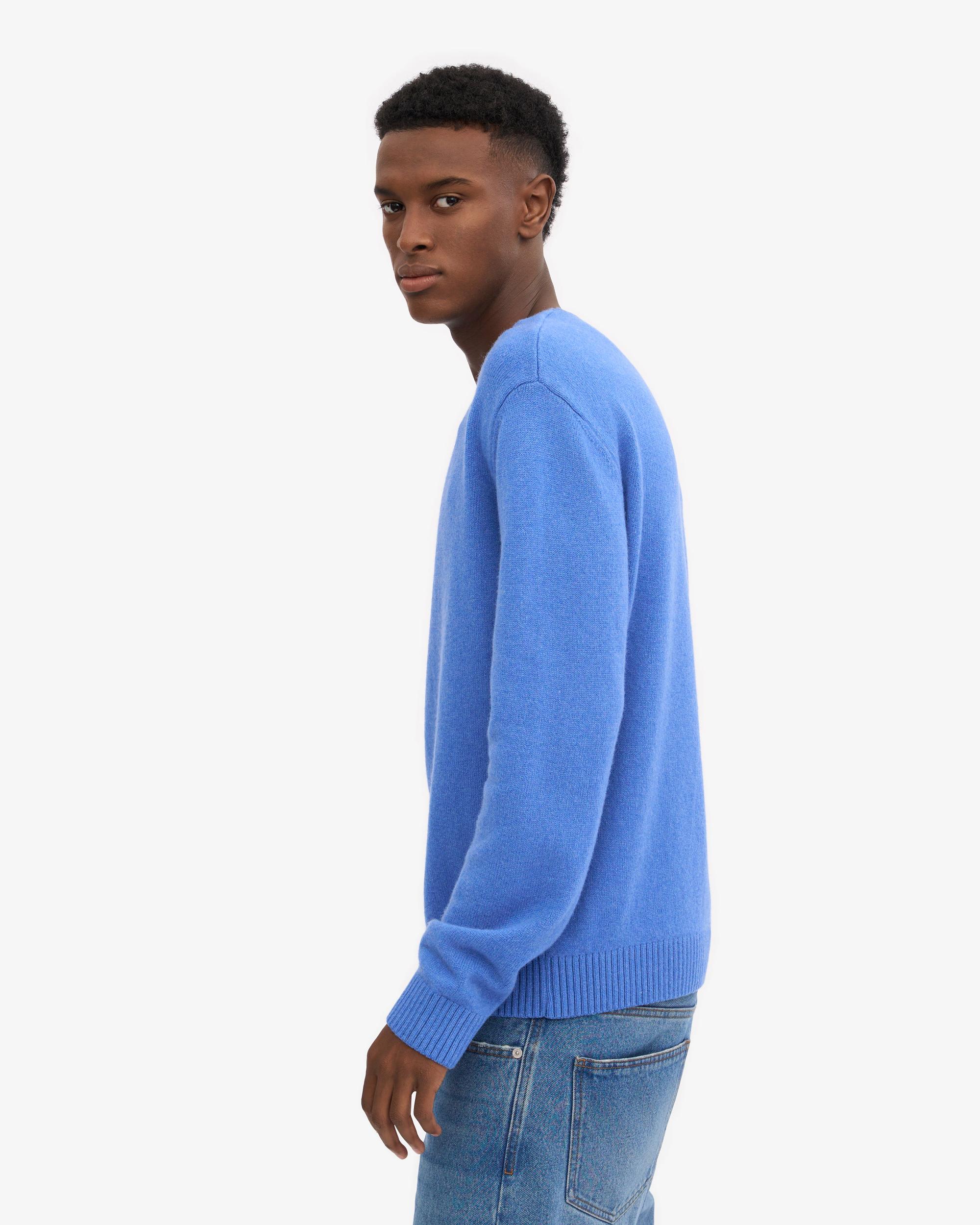 Classic Merino Wool Crew - Pacific Blue Product Image