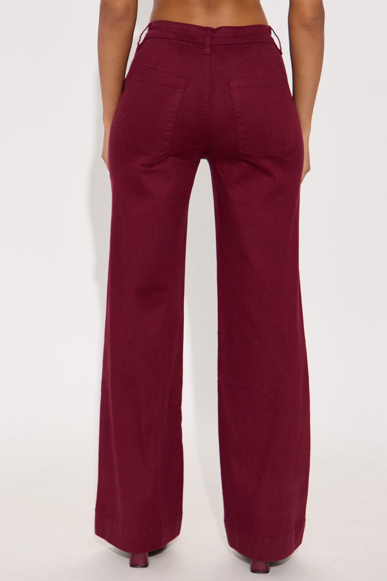 Margot Classic Color Trouser Jean - Burgundy Female Product Image