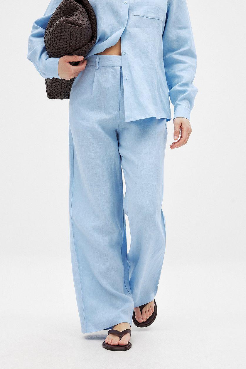 Linen Wide Leg Pants Product Image