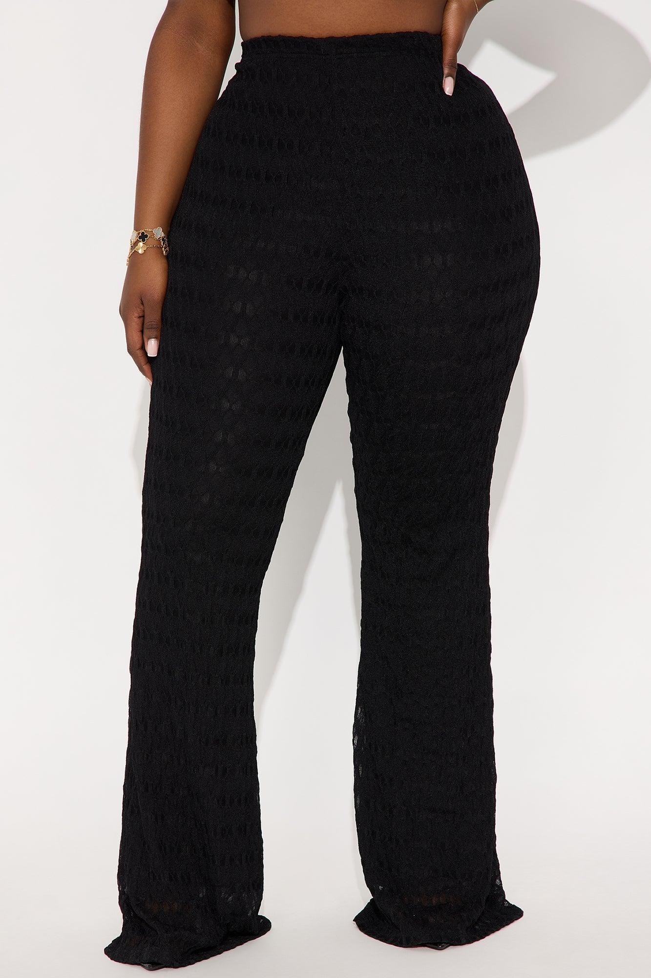Hold Up Lace Flare Pant - Black Product Image