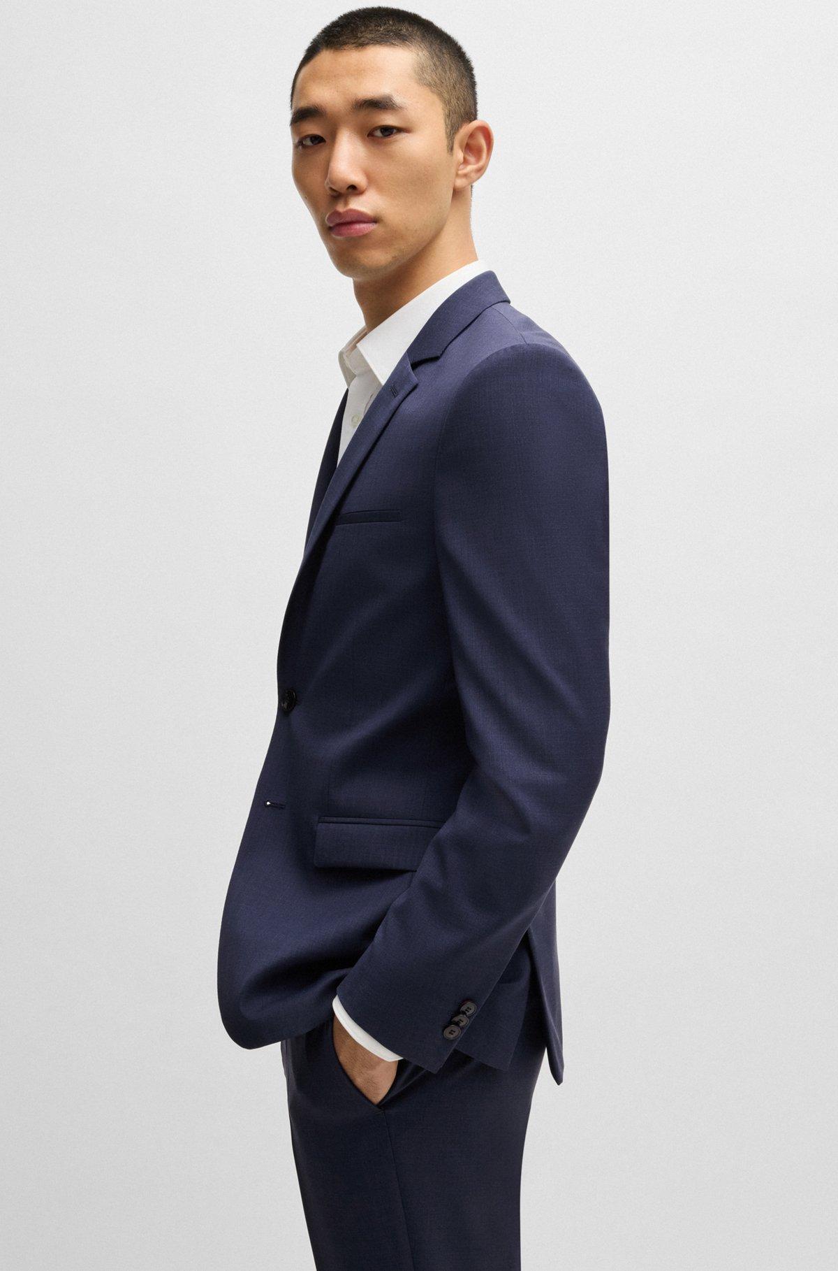 Extra-slim-fit suit jacket in melange wool Product Image