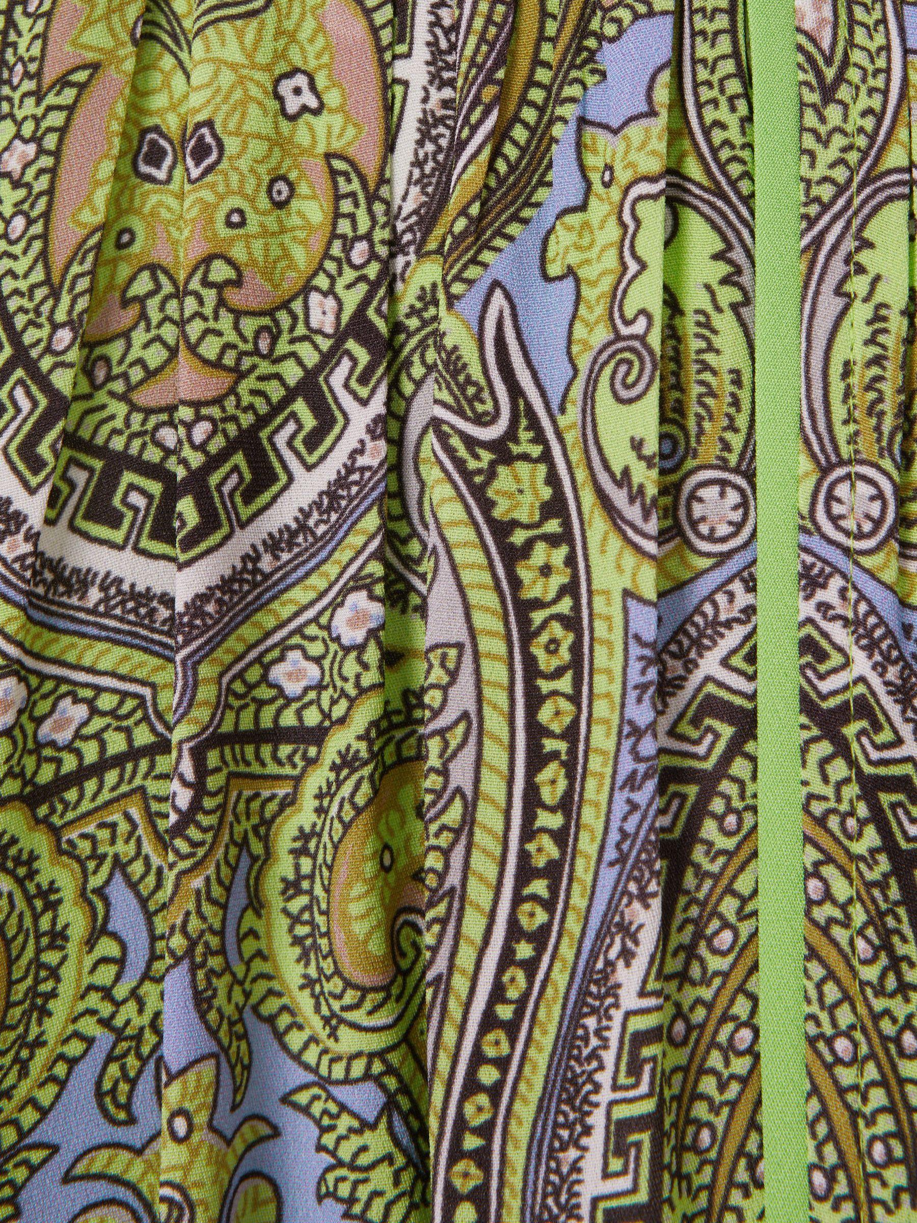 Florere Printed Tie Back Midi Dress in Lime/Green Product Image