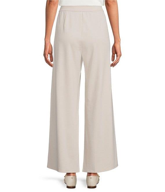 Eileen Fisher Sleek Ponte Knit Wide Ankle Pants Product Image