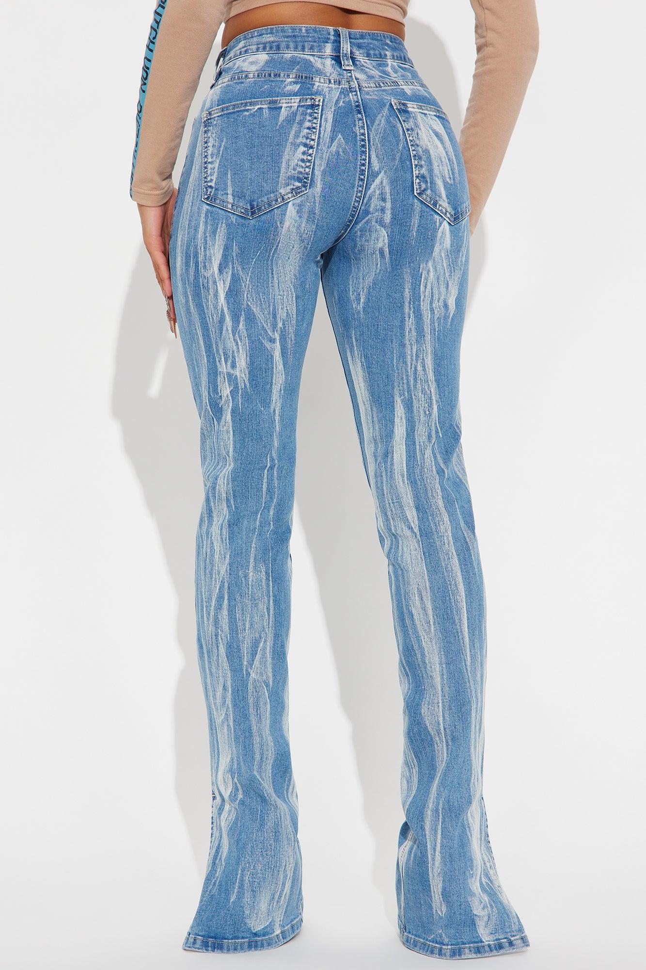 Faded Love Stacked Stretch Slim Jeans - Medium Blue Wash Female Product Image