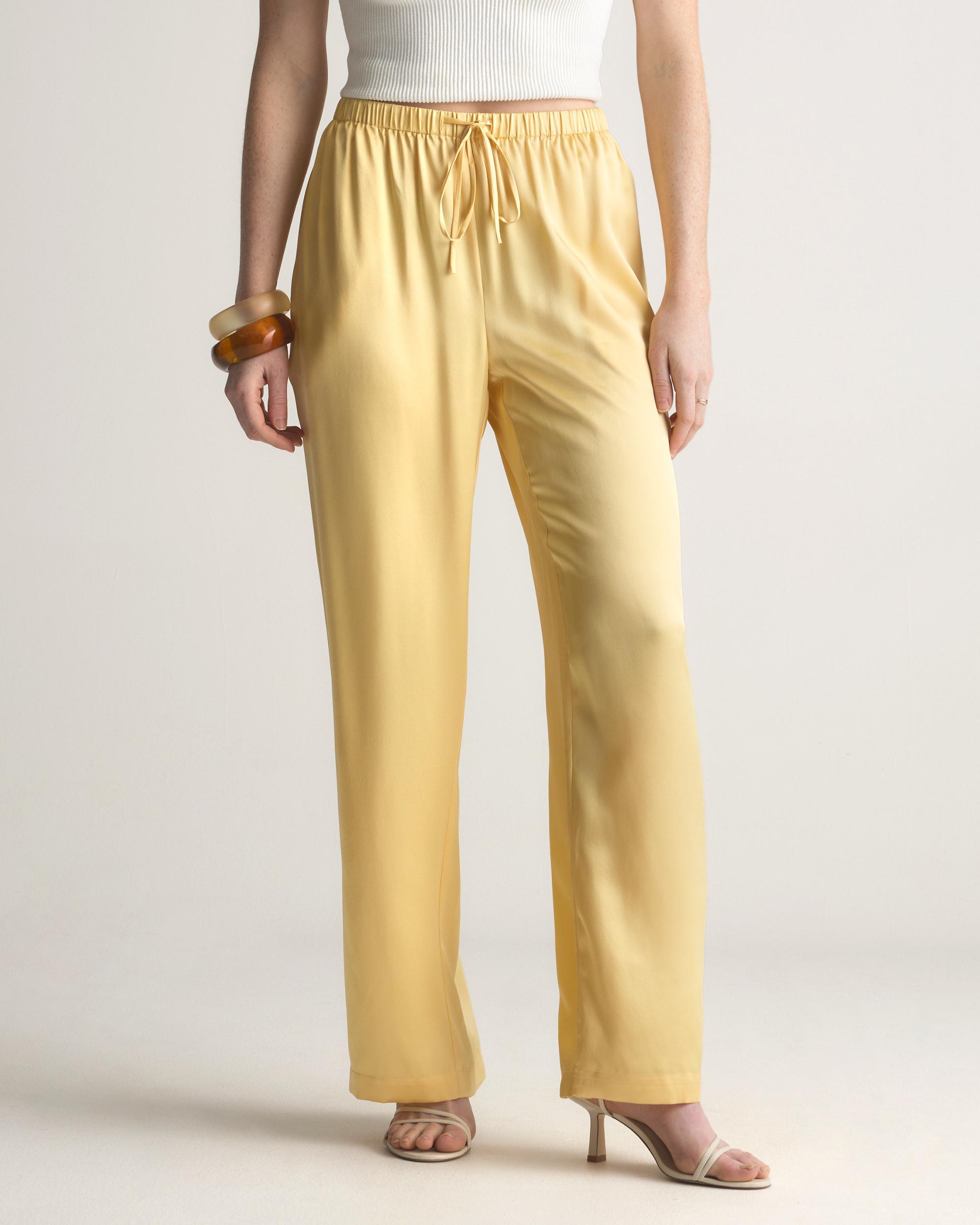 Quince | Women's Drawstring Wide Leg Pants Silk Product Image