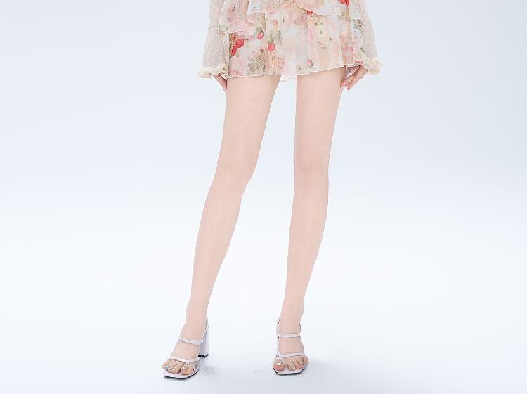 Spaghetti Strap Floral Print Swim Dress Product Image