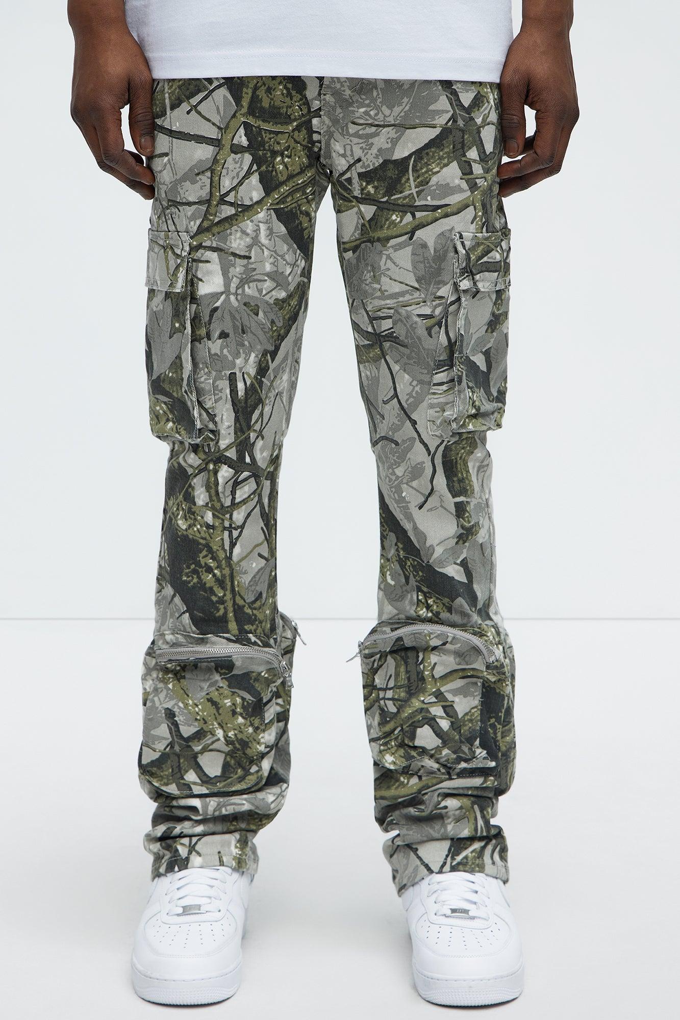 Wanted Cargo Stacked Skinny Flare Pants - Brown/combo Product Image