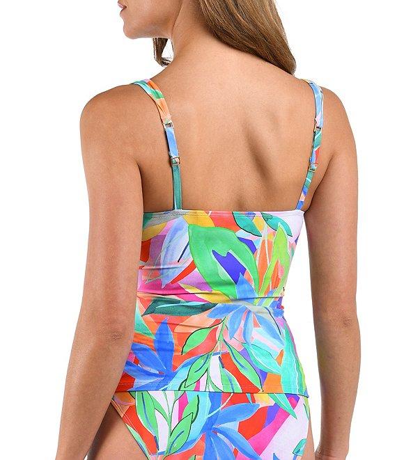 La Blanca Tropi-Flage Shirred Banded Waist Hipster Swim Bottom Product Image