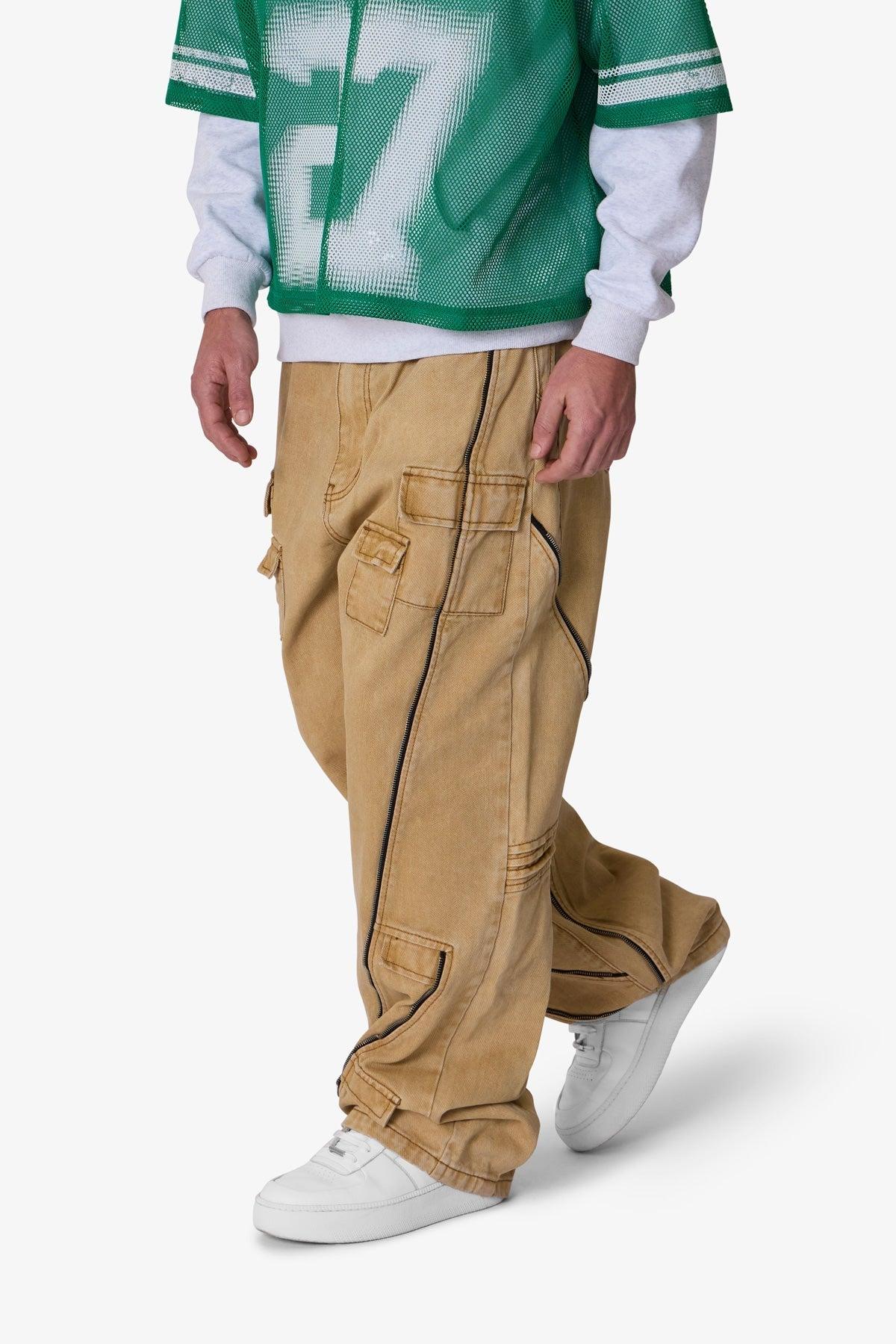 Ultra Baggy Grid Lock Denim - Brown Product Image