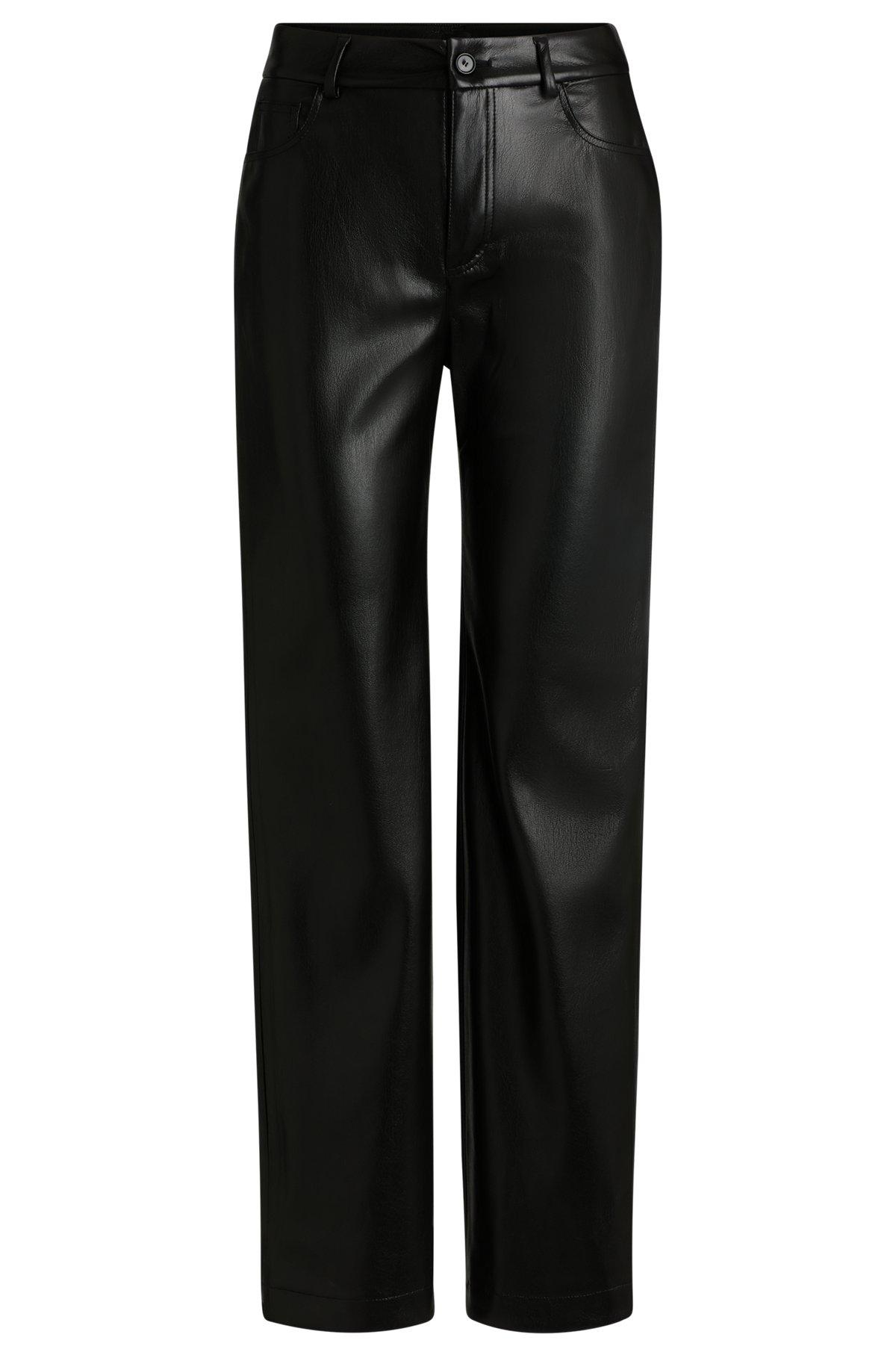 Five-pocket trousers in faux leather Product Image