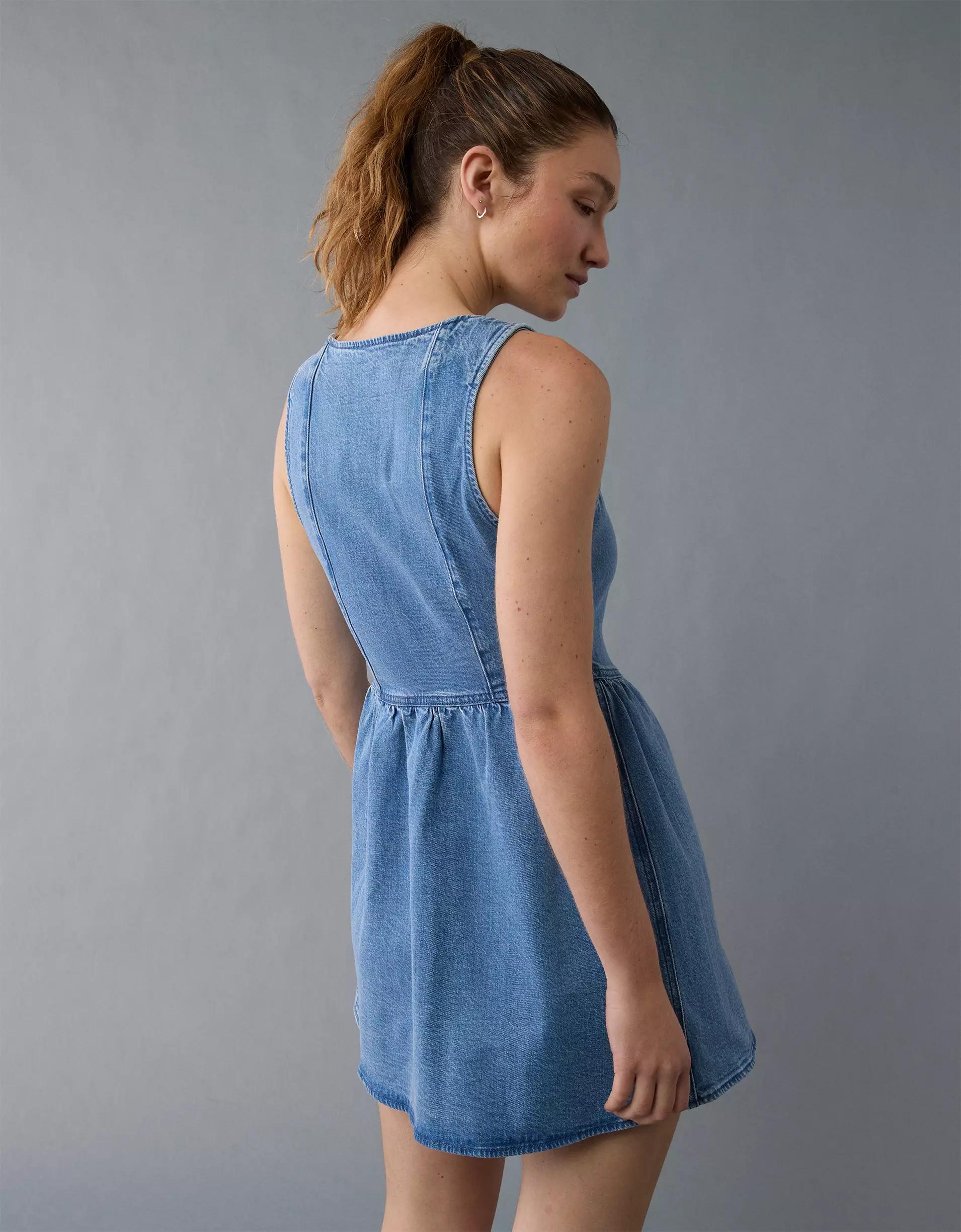 AE Denim Corset Mini Dress Product Image