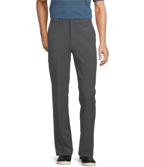 Roundtree & Yorke Performance Andrew Fit Flat Front Solid Texture Pants Product Image